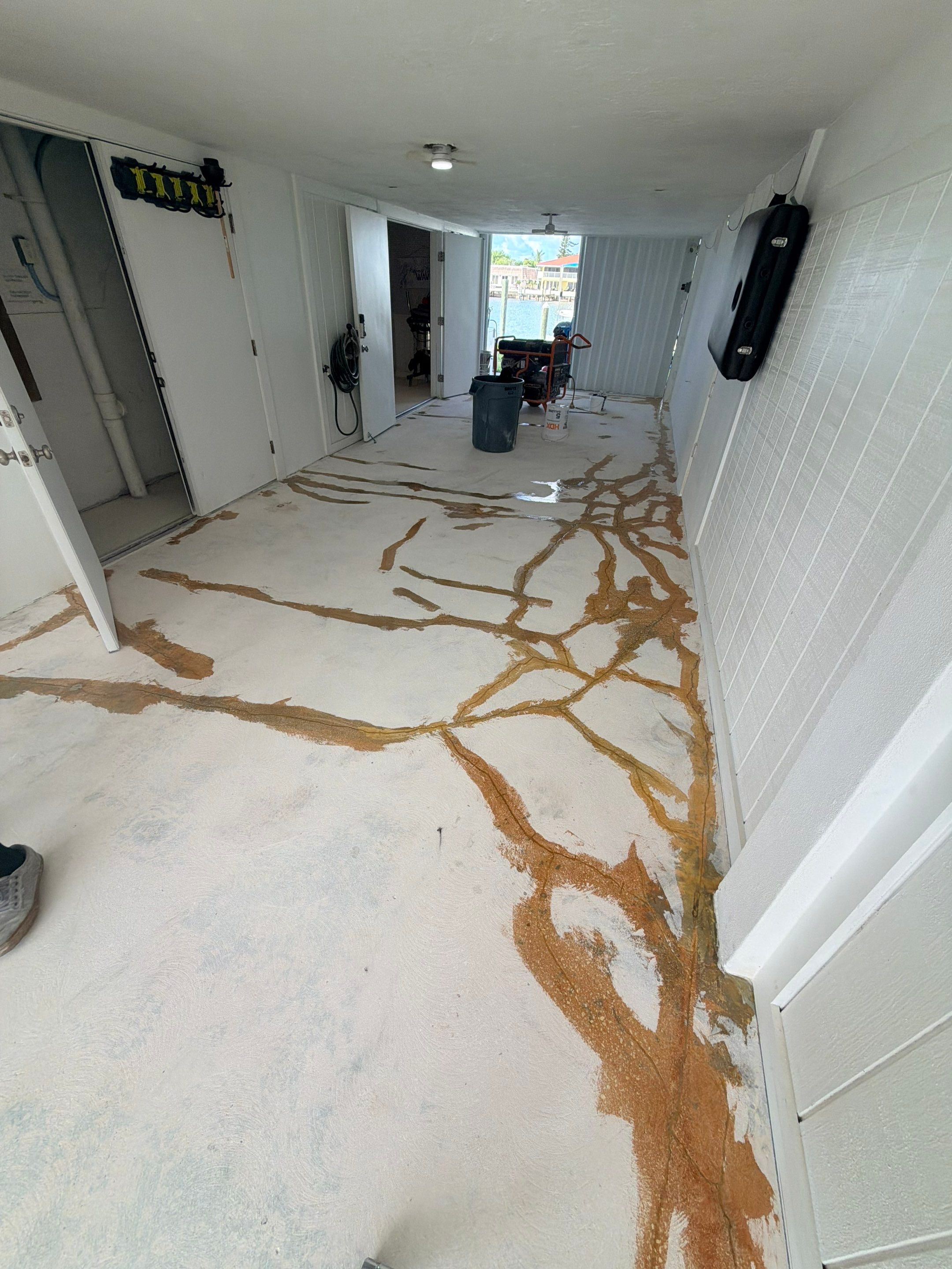 “Tidal Wave” Carport Garage in Marathon, FL by Tropical Epoxy Coatings & Creations LLC