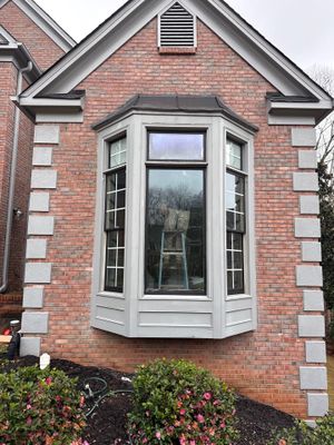 Custom Bay Window Replacement and Exterior Trim Update in Suwanee