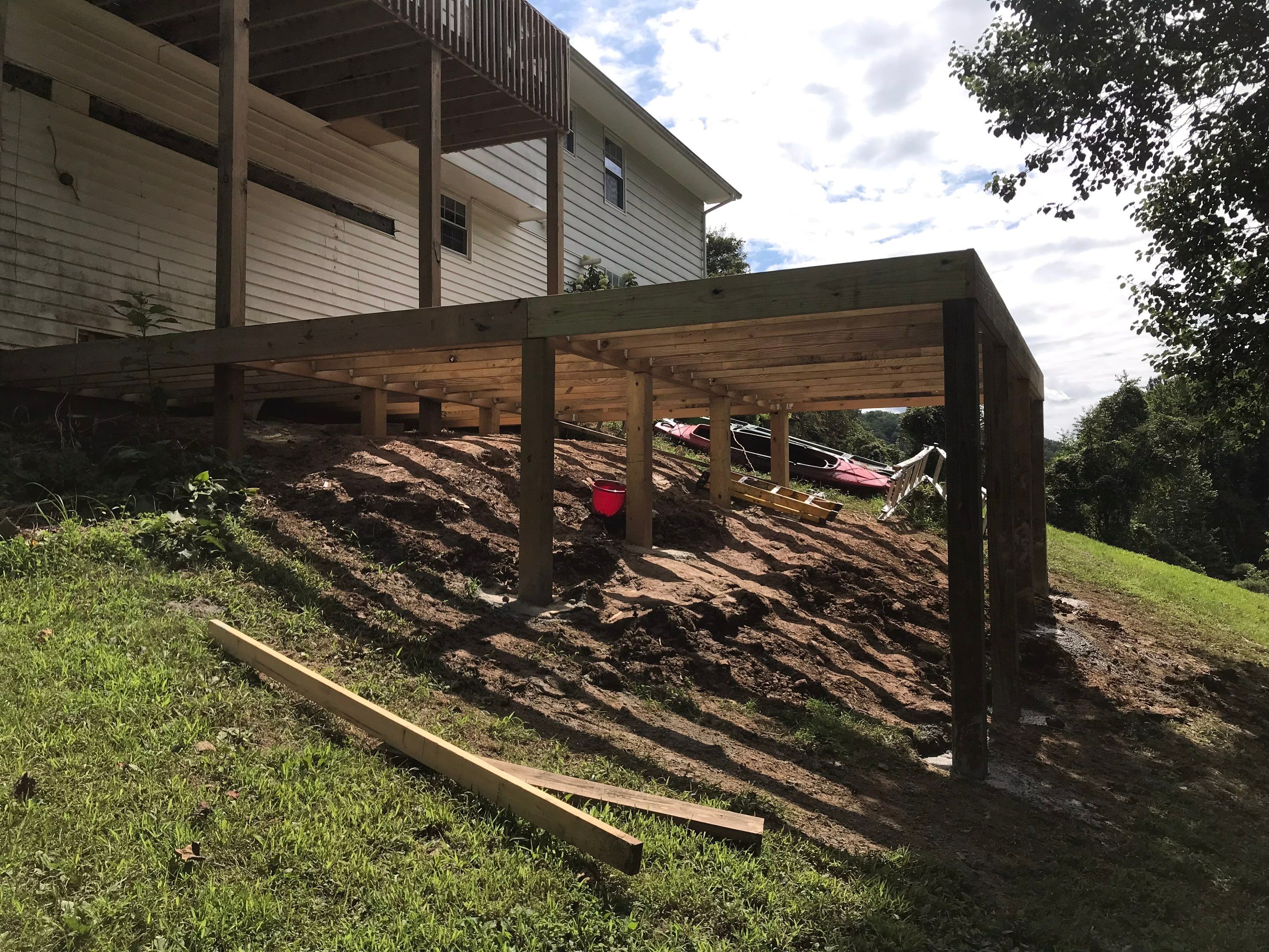 Deck Installation using Pressure Treated Lumber by Secure Construction Company Inc