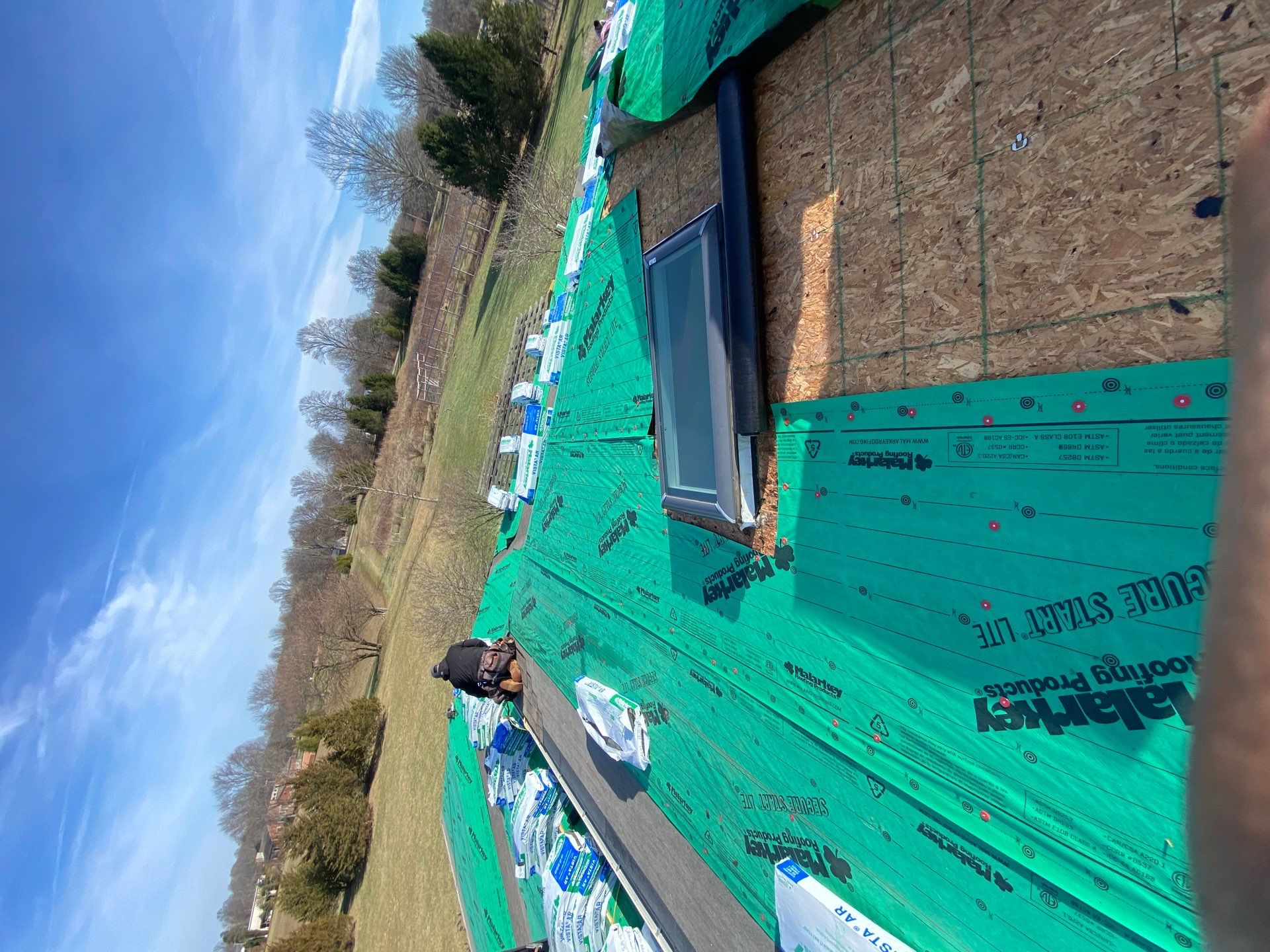 Residential Roofing Installation using Malarkey Vista AR Shingles (Weathered Wood Plus) by Koontz Construction