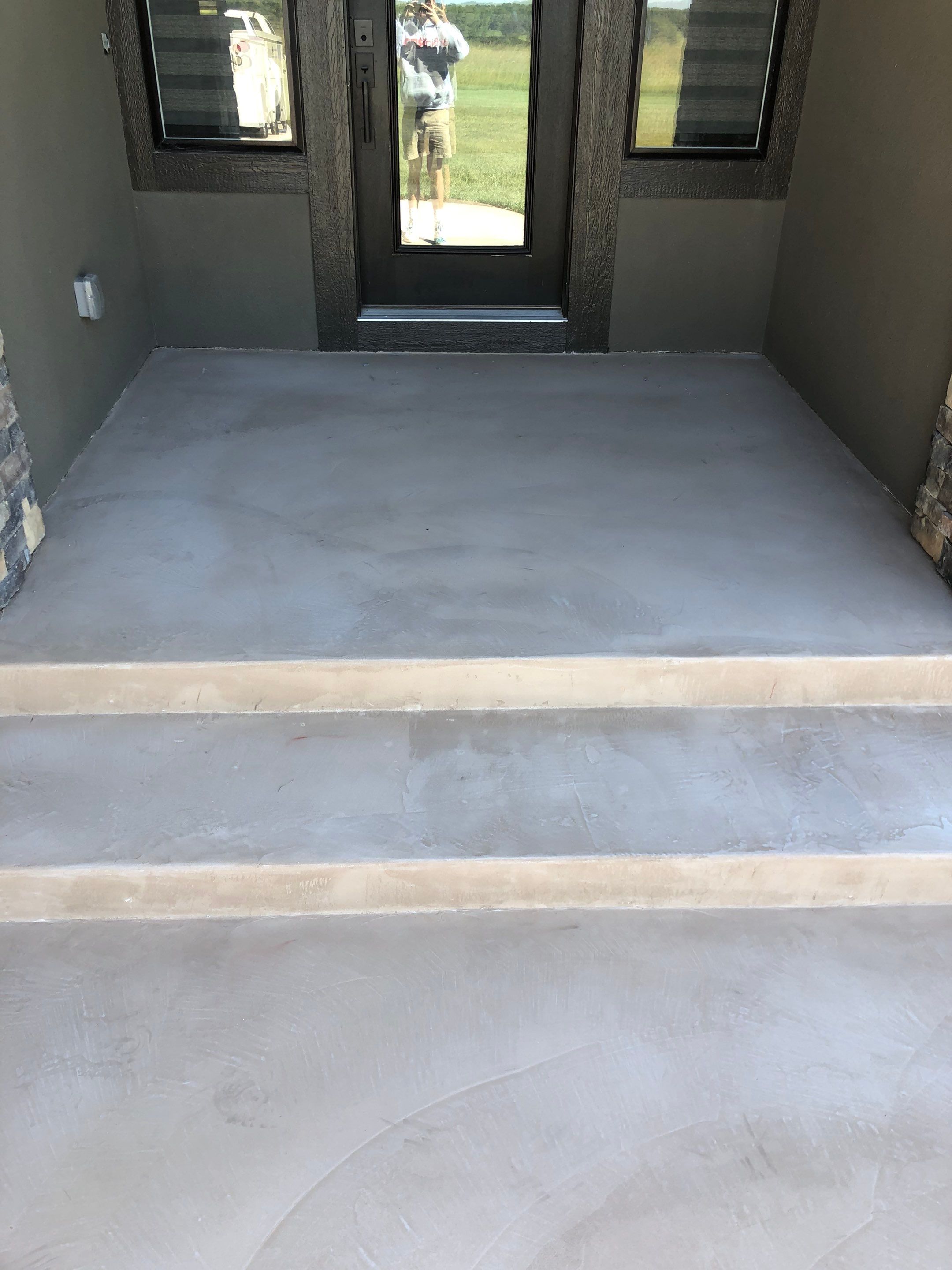 Olathe, KS -- Stoop/Sidewalk Tuscan Overlay by Big Red Decorative Concrete, LLC