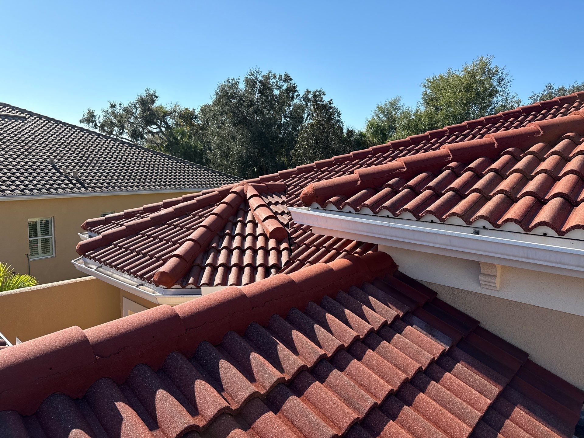 Tile Roof Cleaning & Oil Stain Removal | Tara River Place, Bradenton FL by Sunshine AquaWash