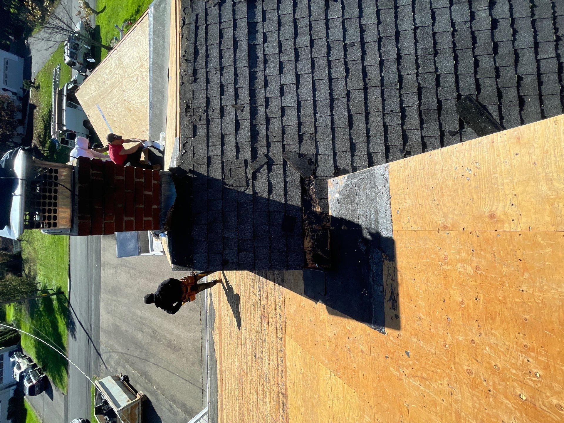Residential Roofing Installation using Owens Corning TruDefinition Estate Gray by A Plus Exterior
