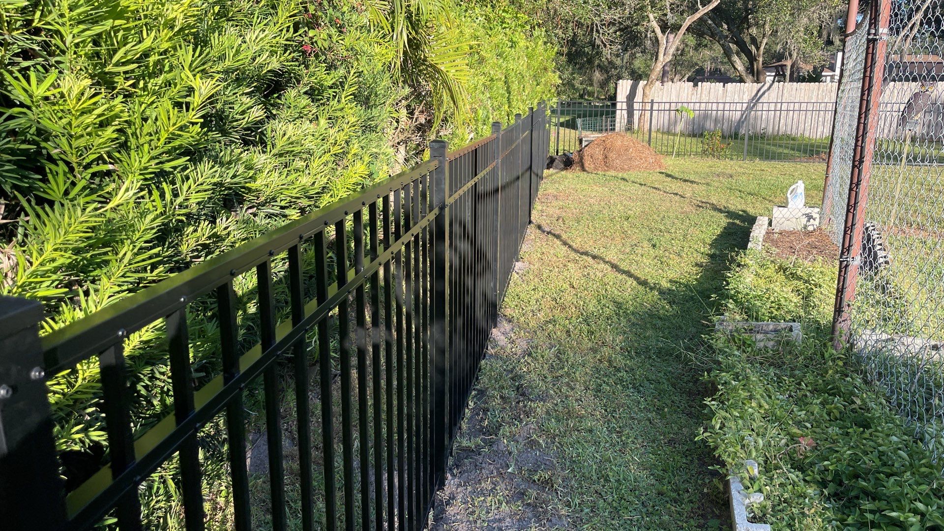 Bradenton, FL 4 ft. Tall 3-Rail Black Aluminum Fence by Asap fence and gates, LLC