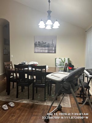Dark Wood Laminate Flooring Installation in Chandler Dining Room