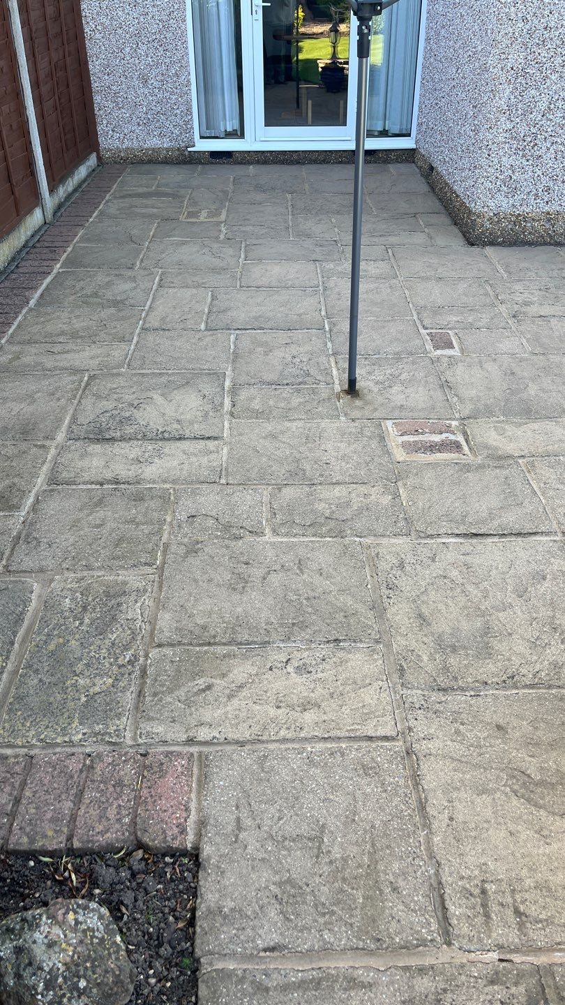 Patio Clean using Mosmatic Flat Surface Cleaner by Ges Exterior Cleaning ltd