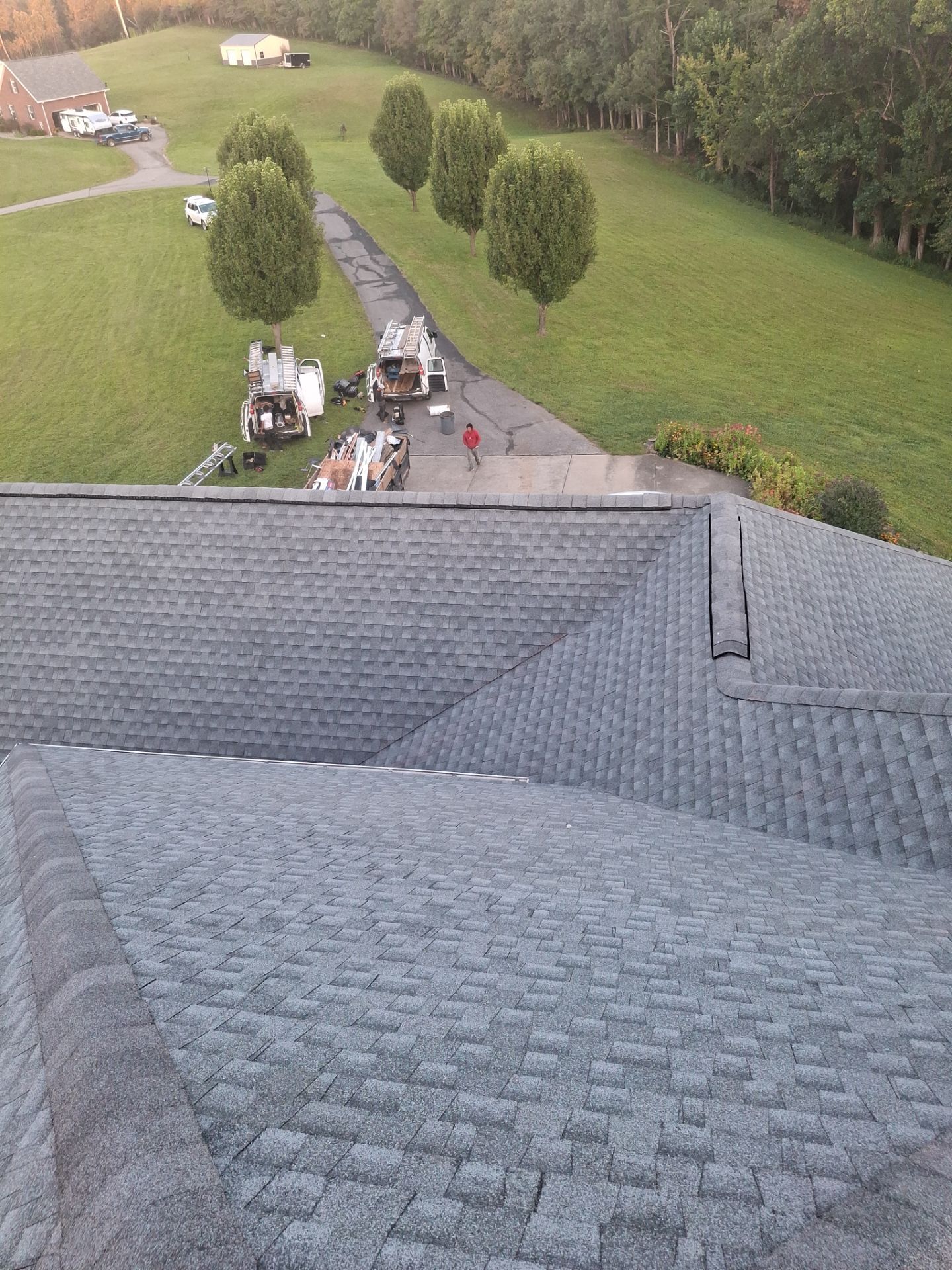 Residential Roofing Installation using GAF Timberline HDZ Oyster Grey by Rainstoppers Roofing