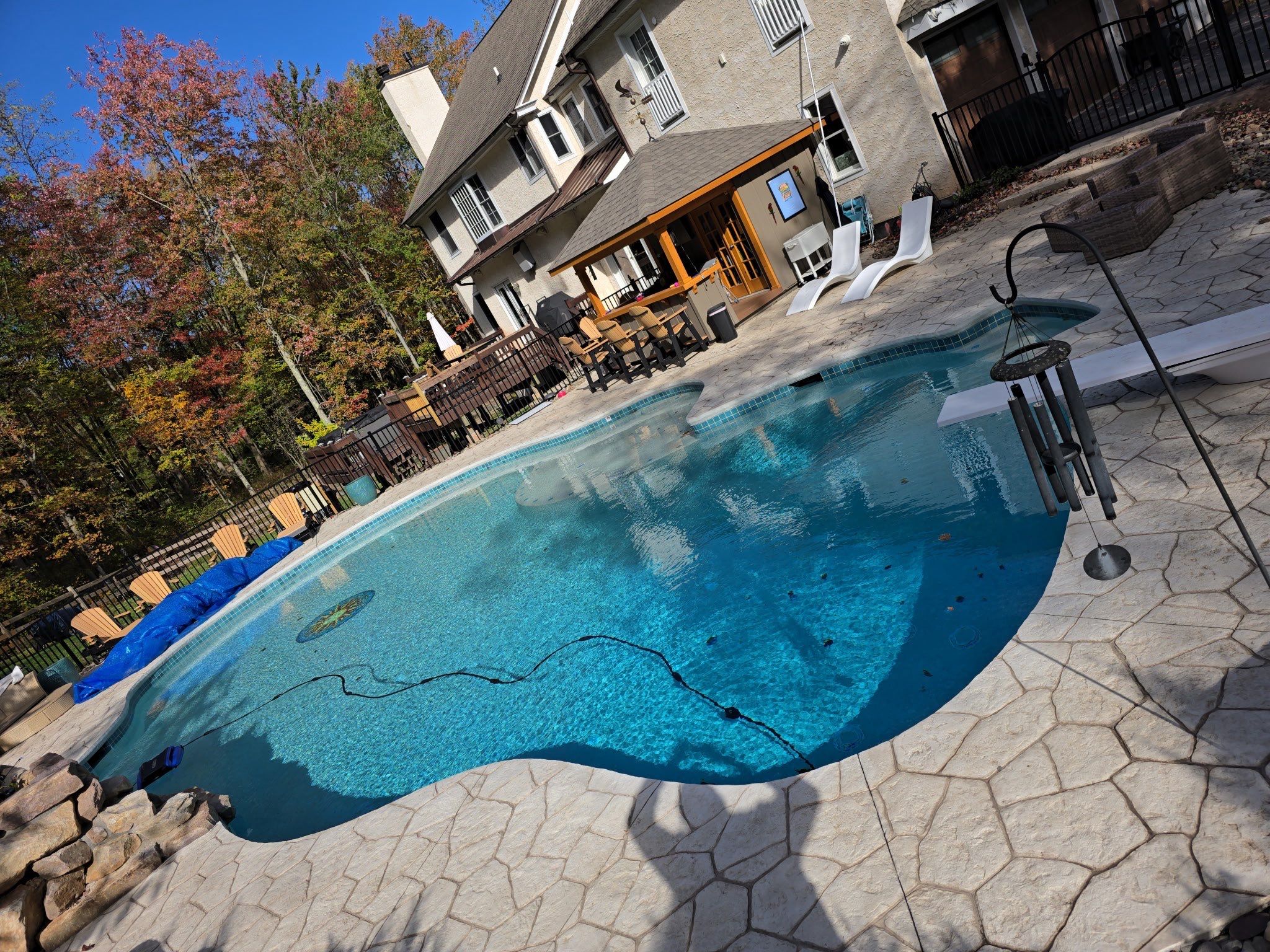 stamped concrete pool deck  by Architectural Concrete Design