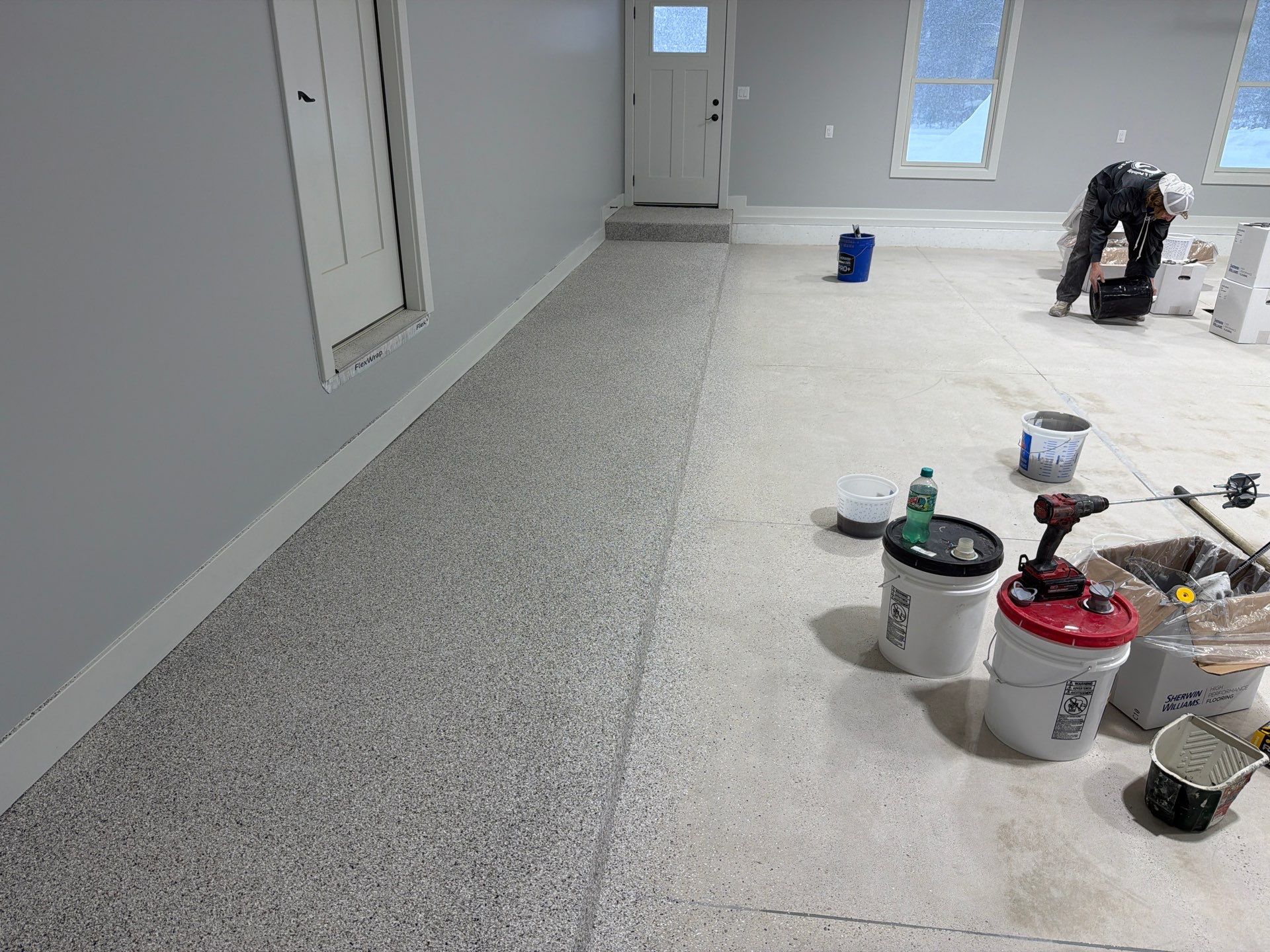 Garage & Basement Epoxy Floor Coating | Whitehall, Michigan by Gordon Painting