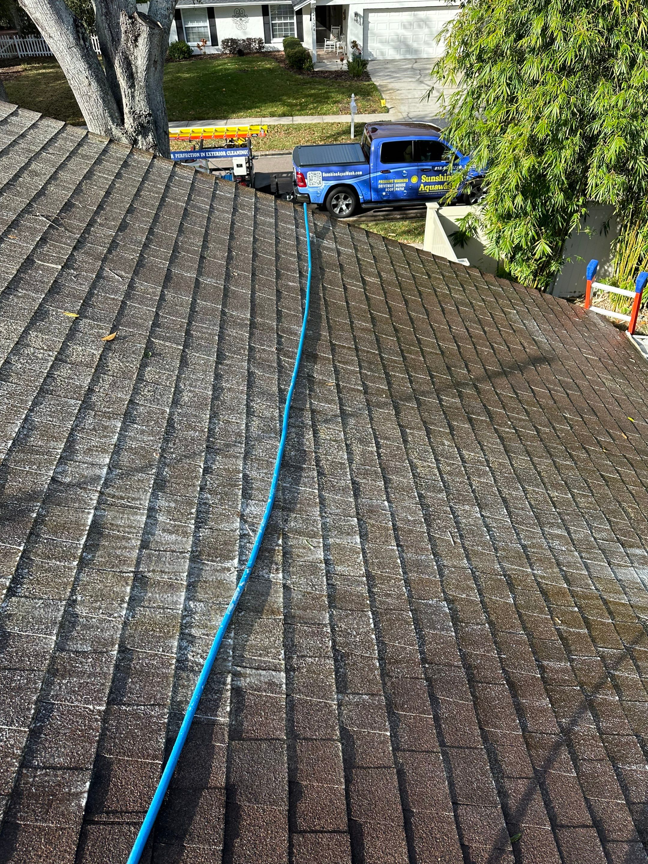 Roof Cleaning Service & Travertine Paver Cleaning by Sunshine AquaWash
