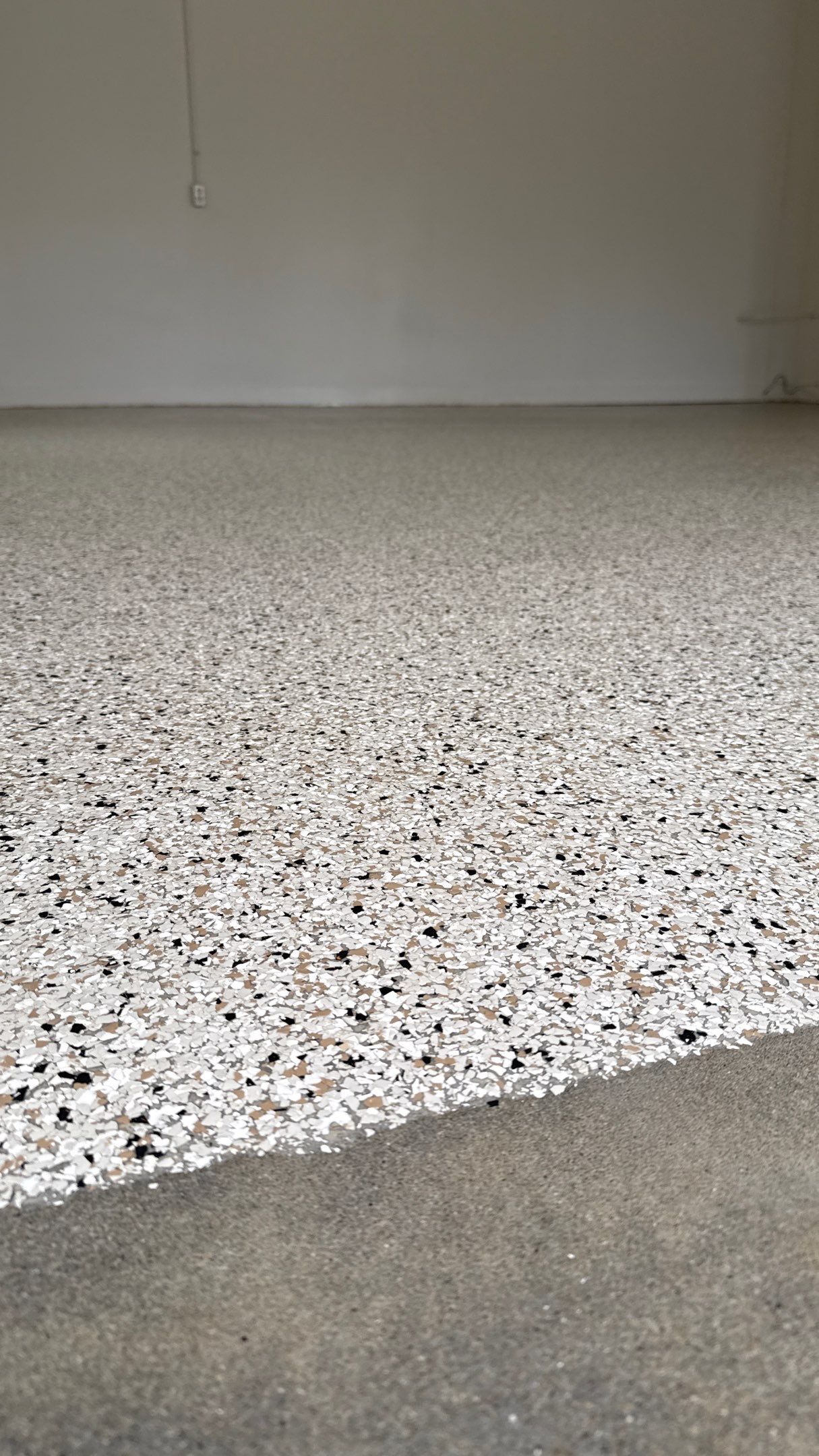 Check Out This Beautiful Shoreline Flake Floor  by Banner Garage