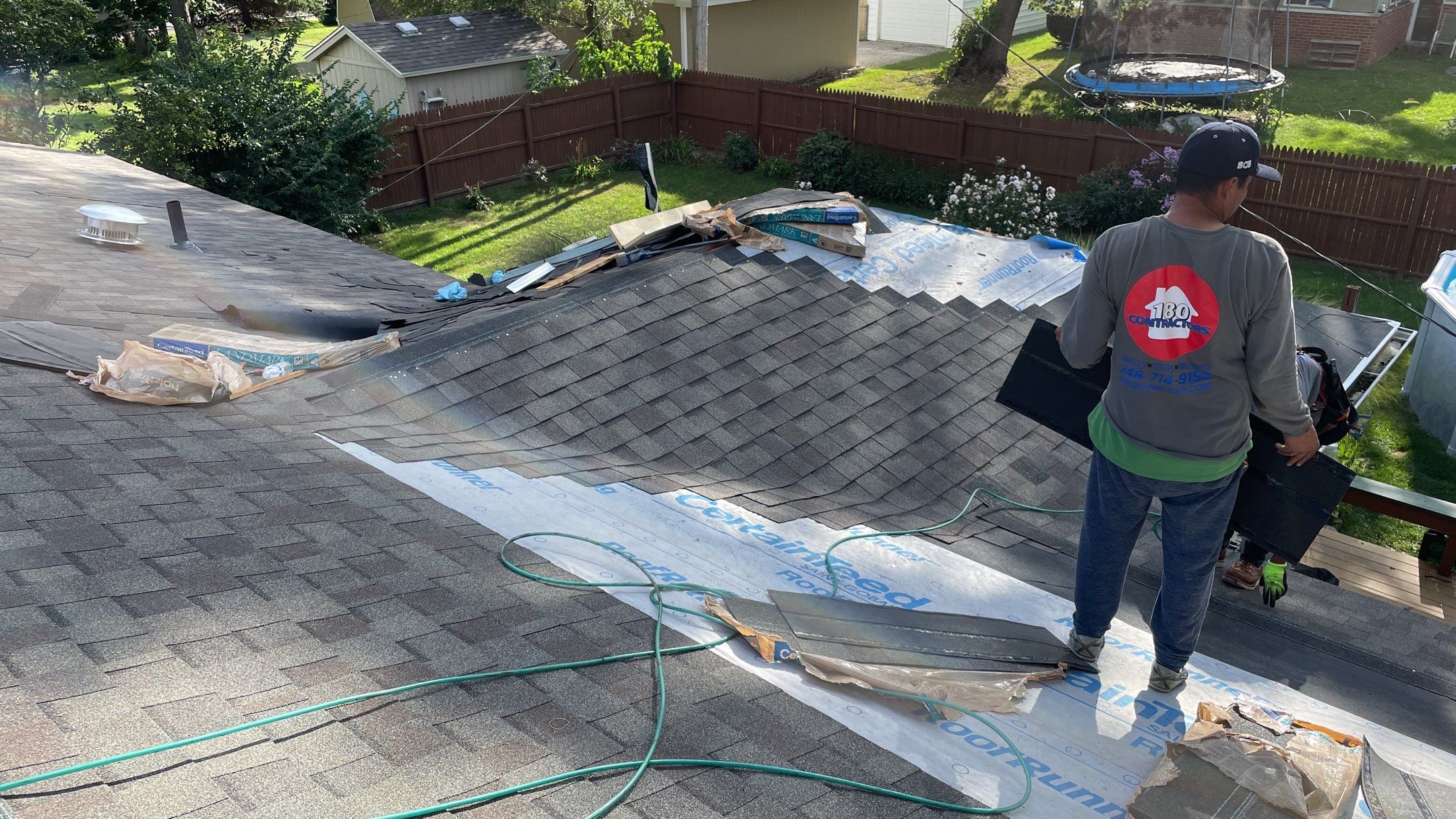 Roof Replacement using CertainTeed Landmark by 180 Contractors