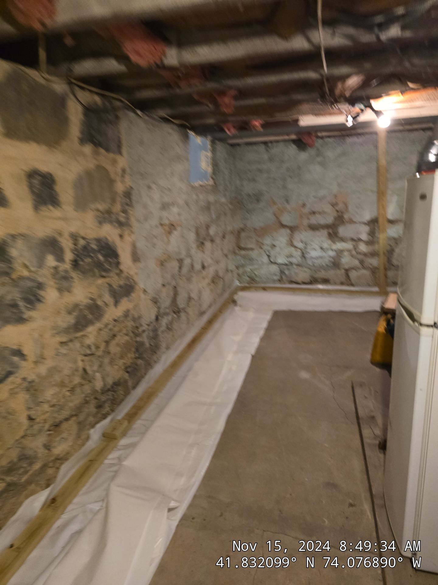 Basement Exterior Walls using Closed Cell Spray Foam by NYS Foam & Energy