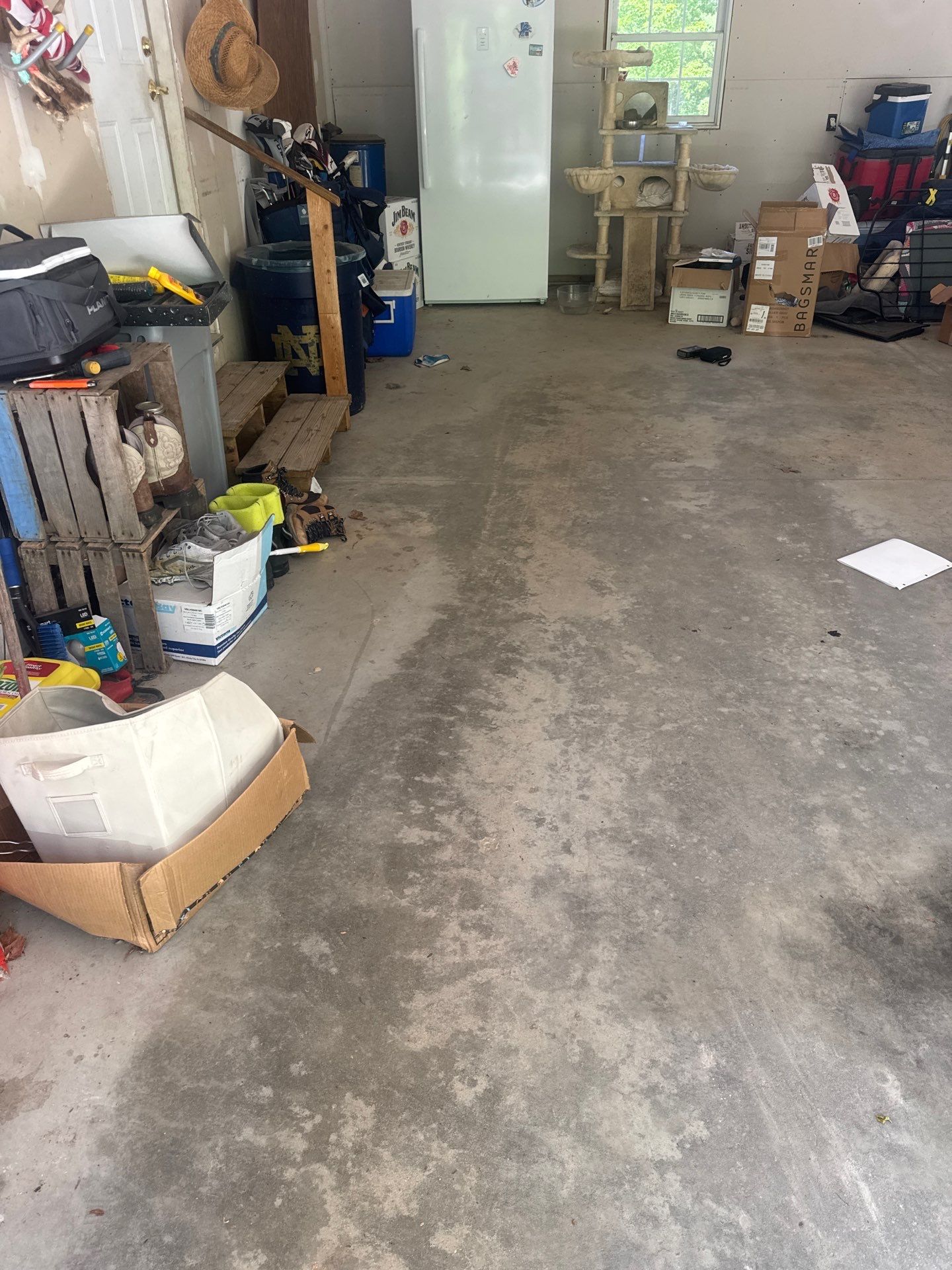 Garage Epoxy Floor Coating with Speckled Flake Finish in Fruitport by Gordon Painting
