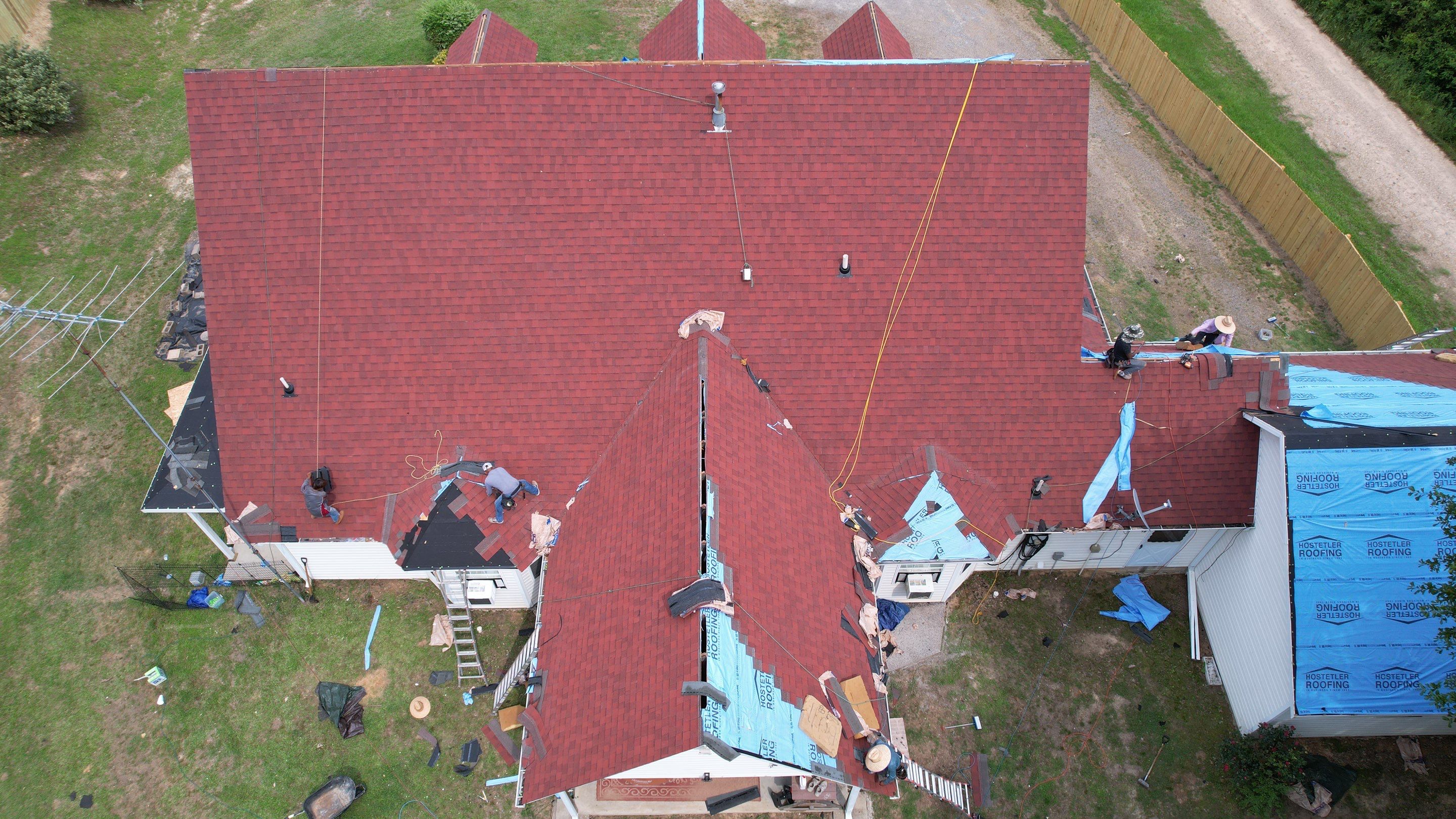 Residential Roofing Installation using GAF Timberline HDZ by Hostetler Roofing