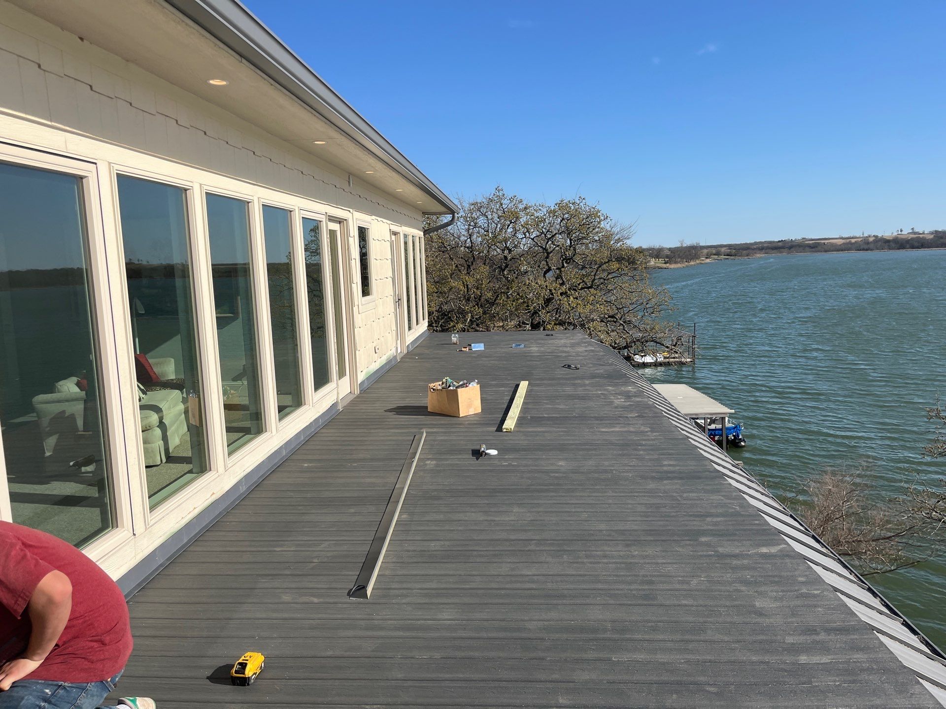 Duxxbak Deck on a Beautiful Private Lake  by BANA Roofing and Solar Supply