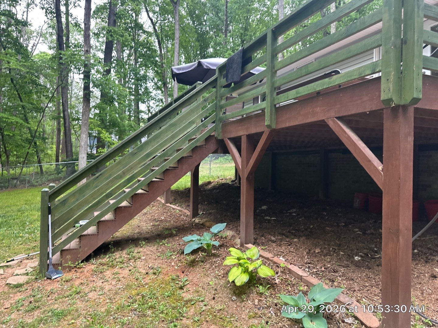 Deck using Wood Sealant and Concrete Using Concrete Sealant by DuraSeal