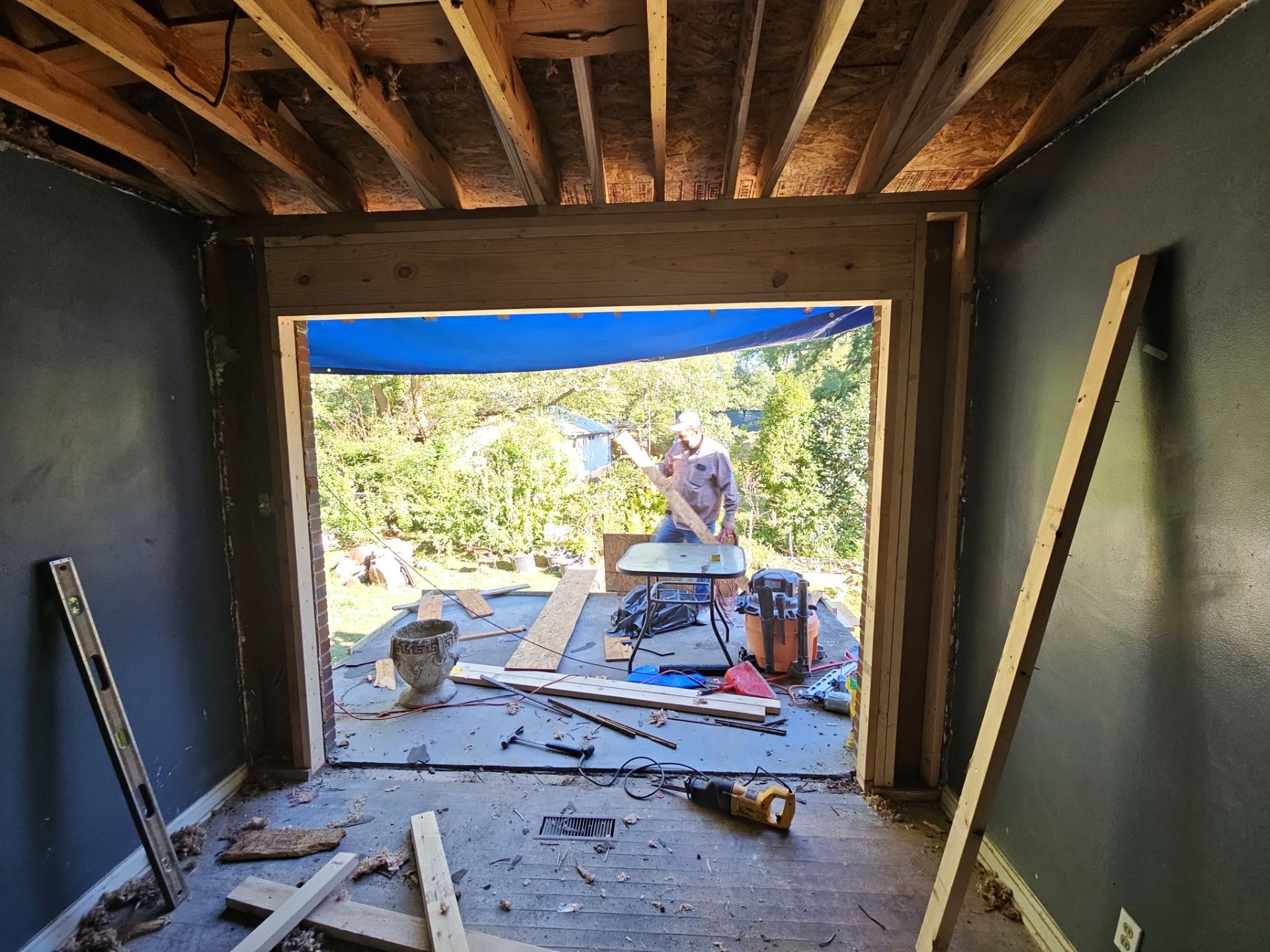 Roof Repair from tree Fall by Ajayi Design and Construction 