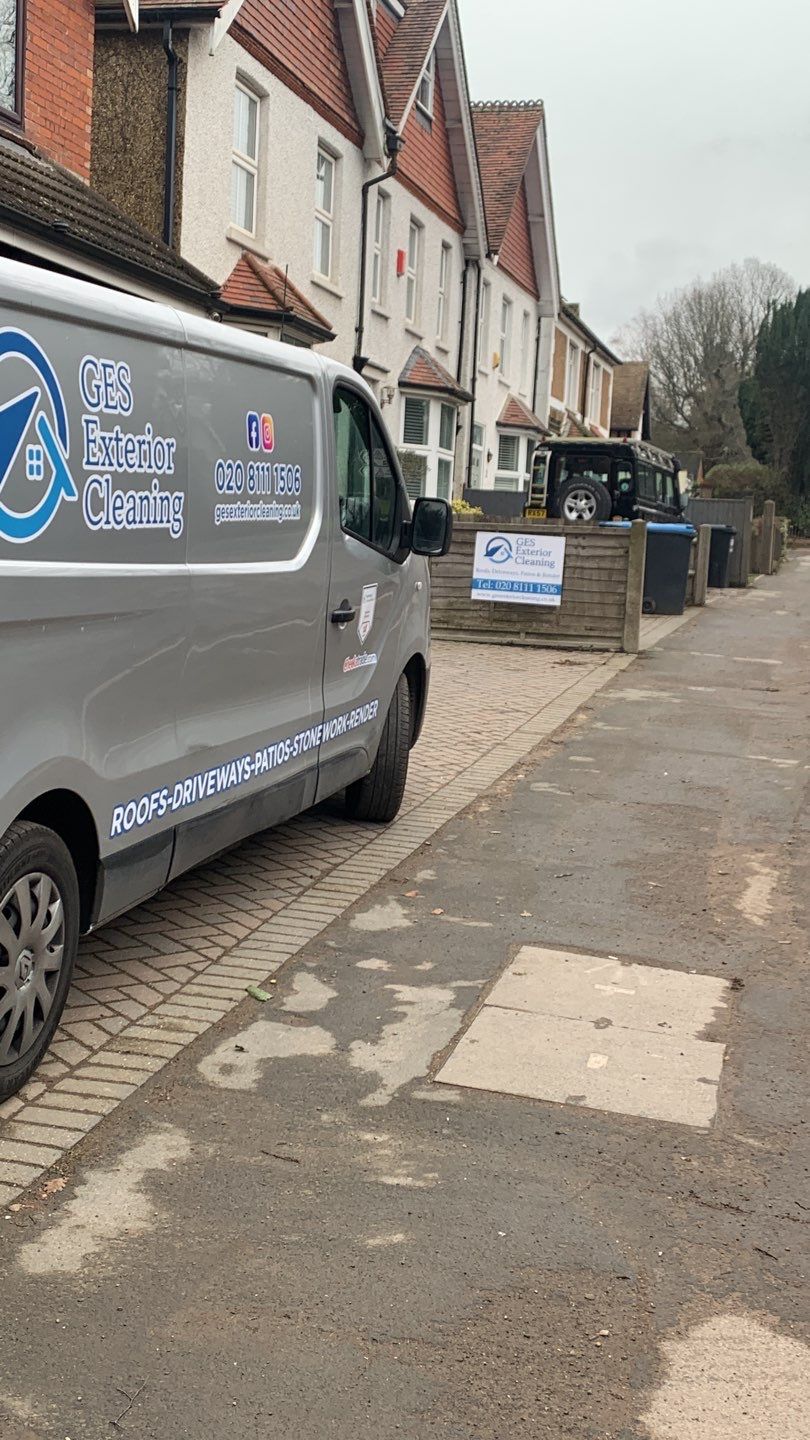 Roof Clean using Spider Lift by Ges Exterior Cleaning ltd