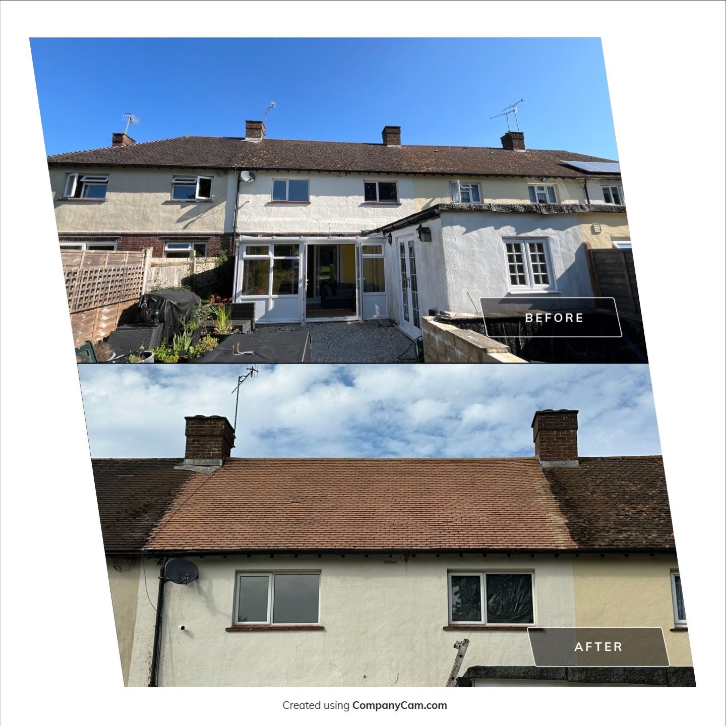 Roof Clean  - Moss Removal - Gutter Clean using Honda 15lpm Low Pressure Washing Machine by Ges Exterior Cleaning ltd