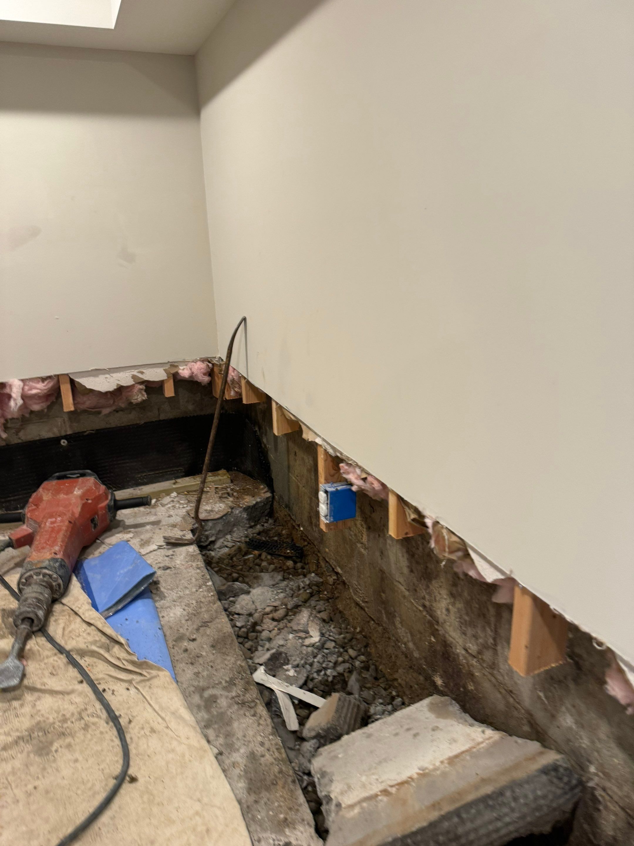Interior French Drain & Wall Vapor Barrier Boonton NJ by Pure Service Pro, LLC 
