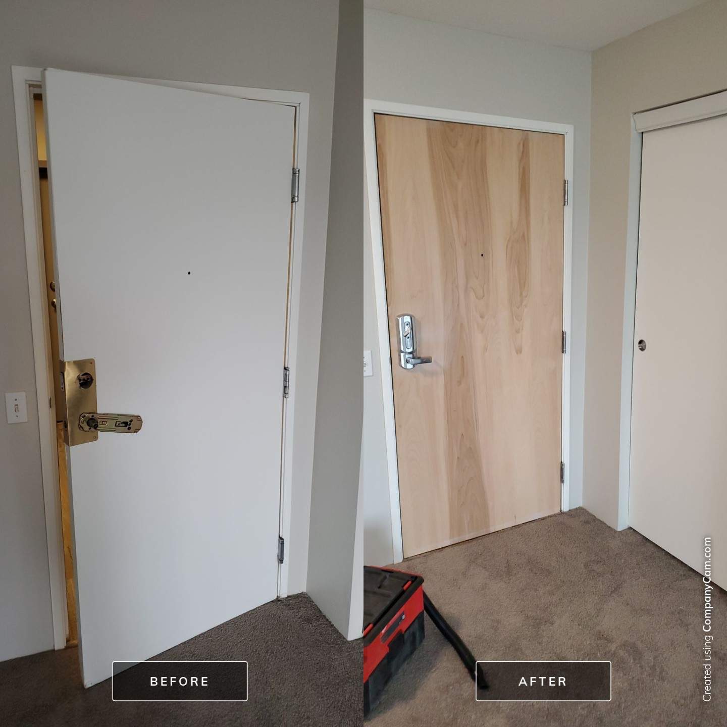 Complete Door Replacement using Wood Door by FBH Architectural Security