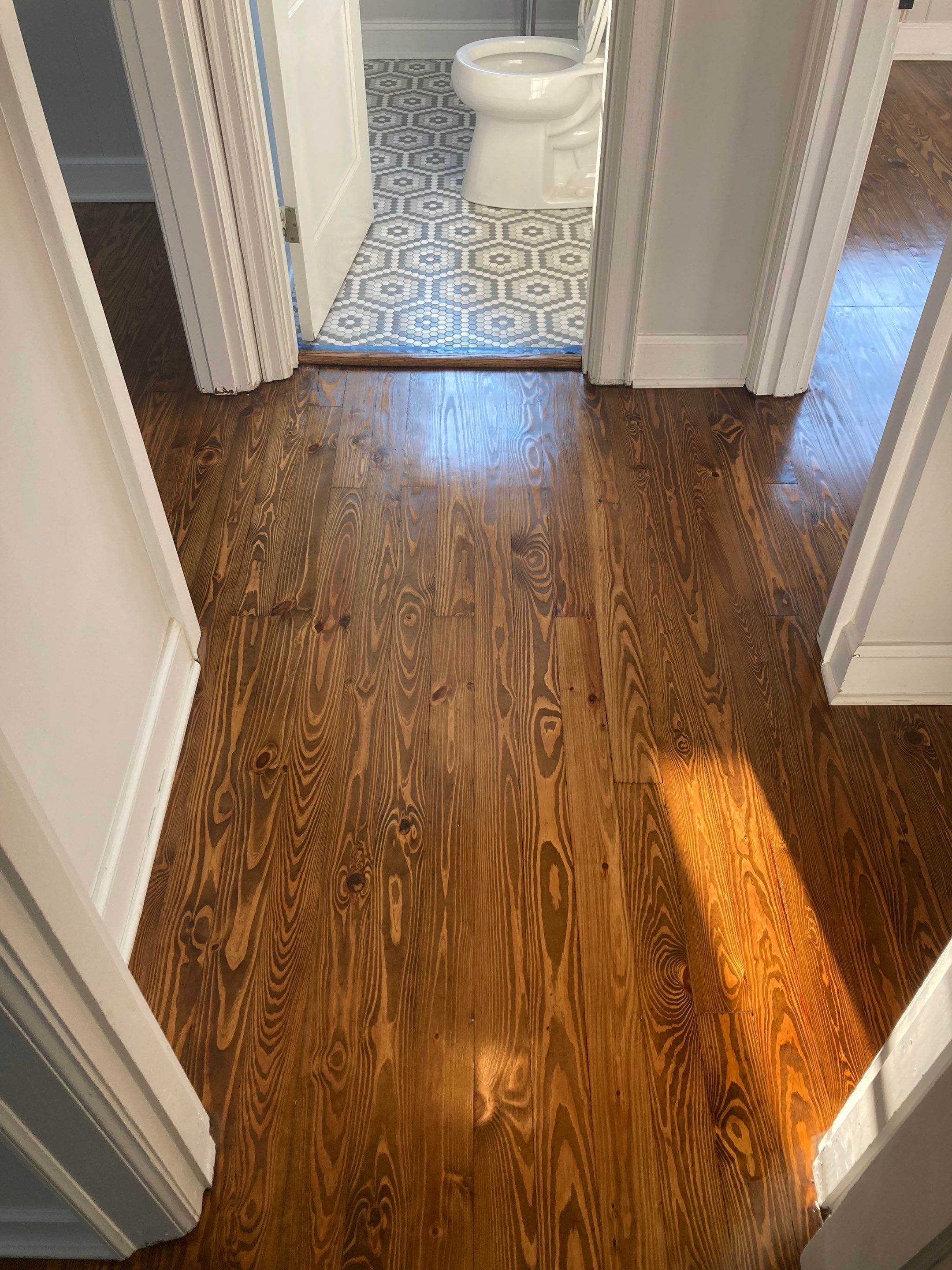 Hardwood floor refinish/restore by Footprints Floors of Nashville