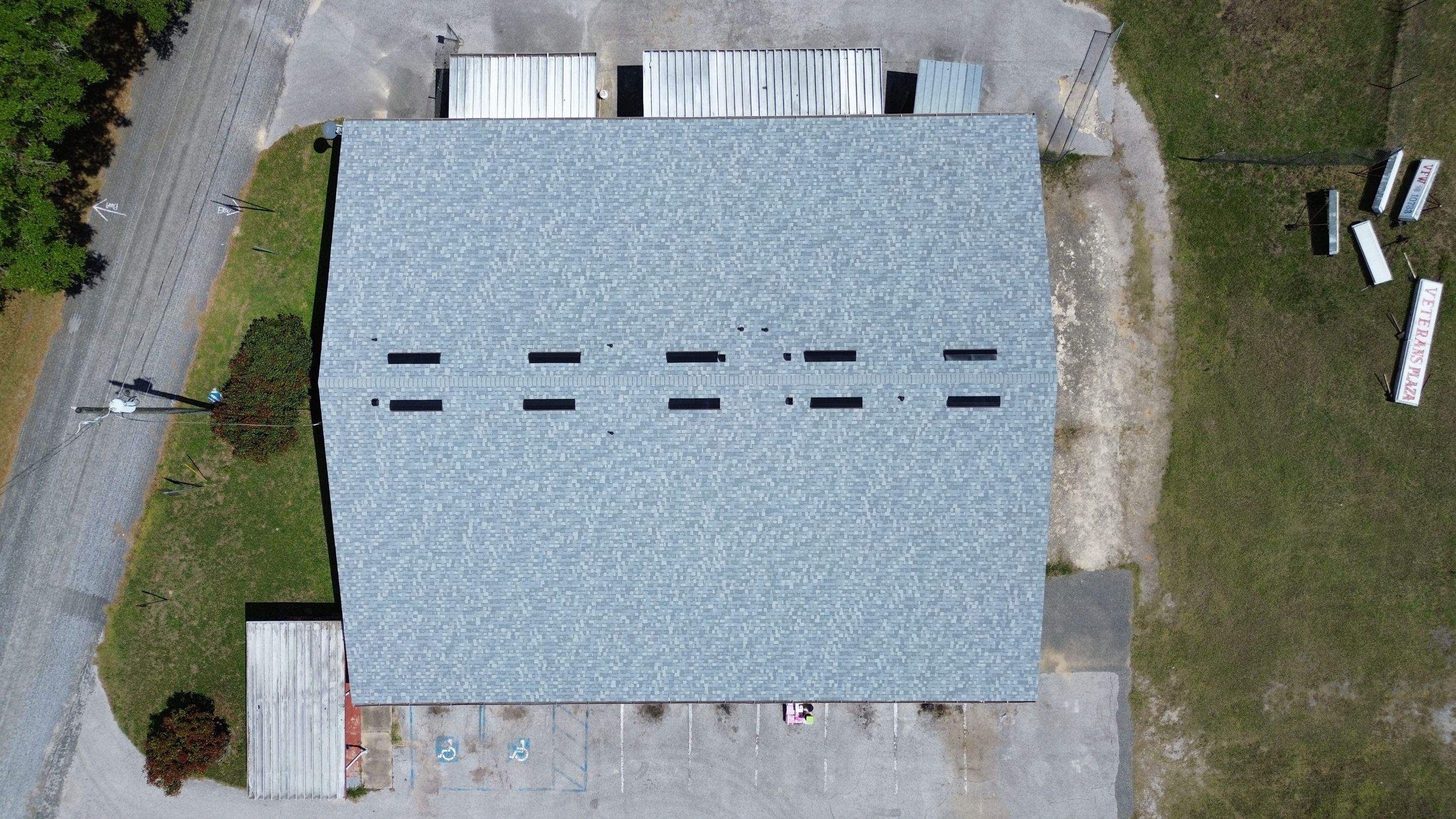 New Antique Silver Commercial Roof Replacement in Reddick, FL by Brehm Roofing
