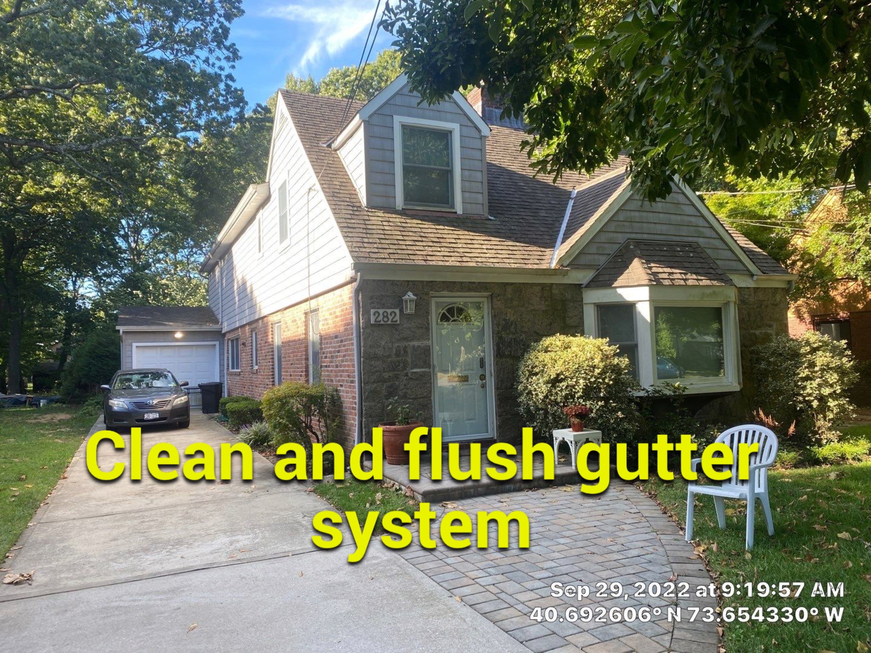 Gutter Installation using 5"white K style seamless gutters and 2x3 white leaders, and Microguard gutter shields installed.  by Above All Gutters 