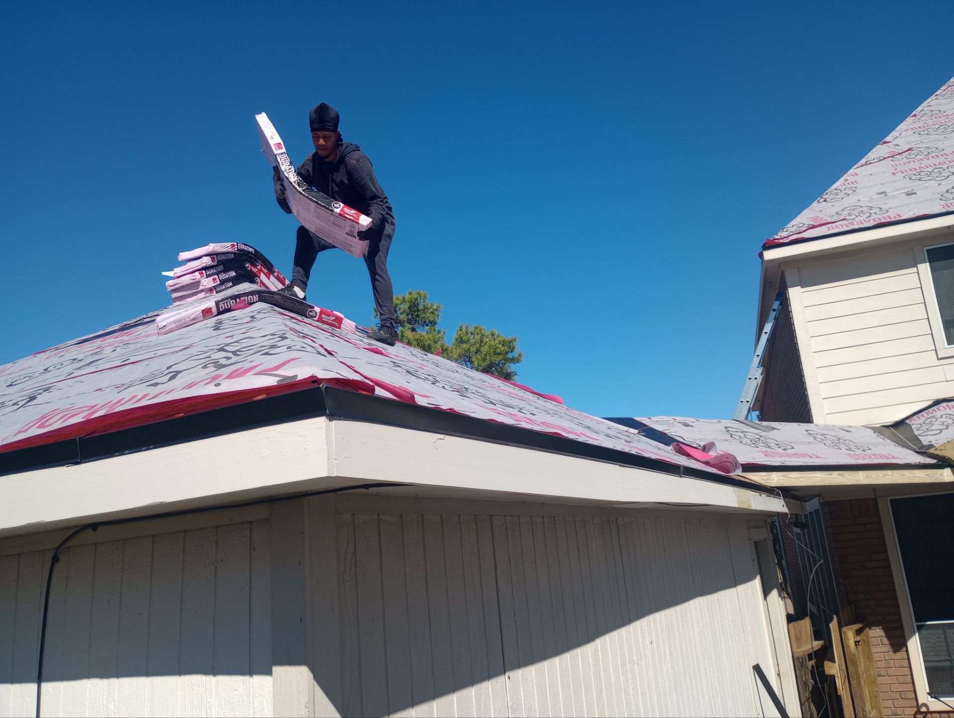 Residential Roofing Installation using Owen's Corning Duration (Lifetime) Shingles by Roof Repair Company