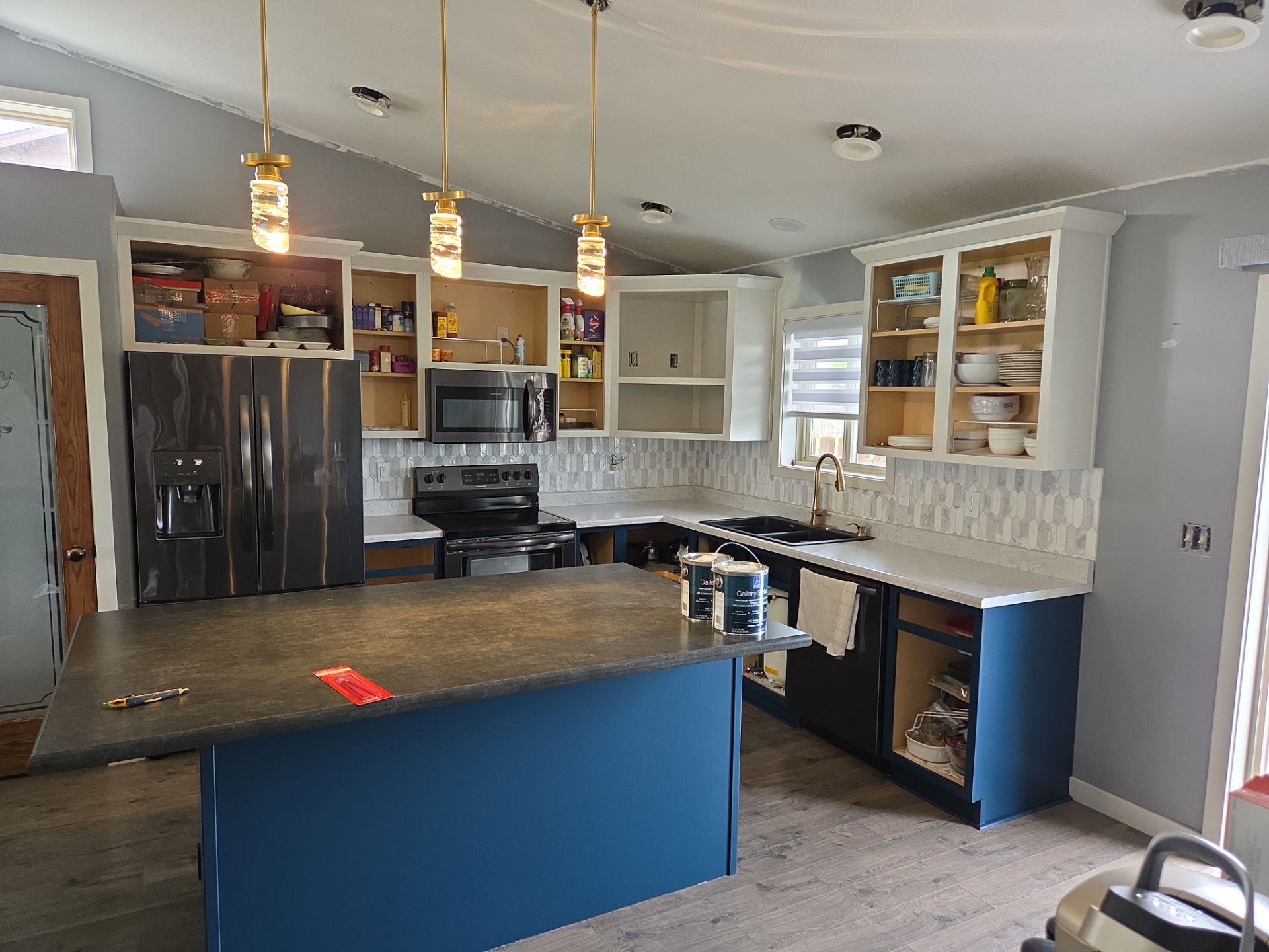 Harrisburg Interior Painting and Two-Tone Kitchen Cabinet Refinishing by Select Painting, Coatings & Garage Cabinets