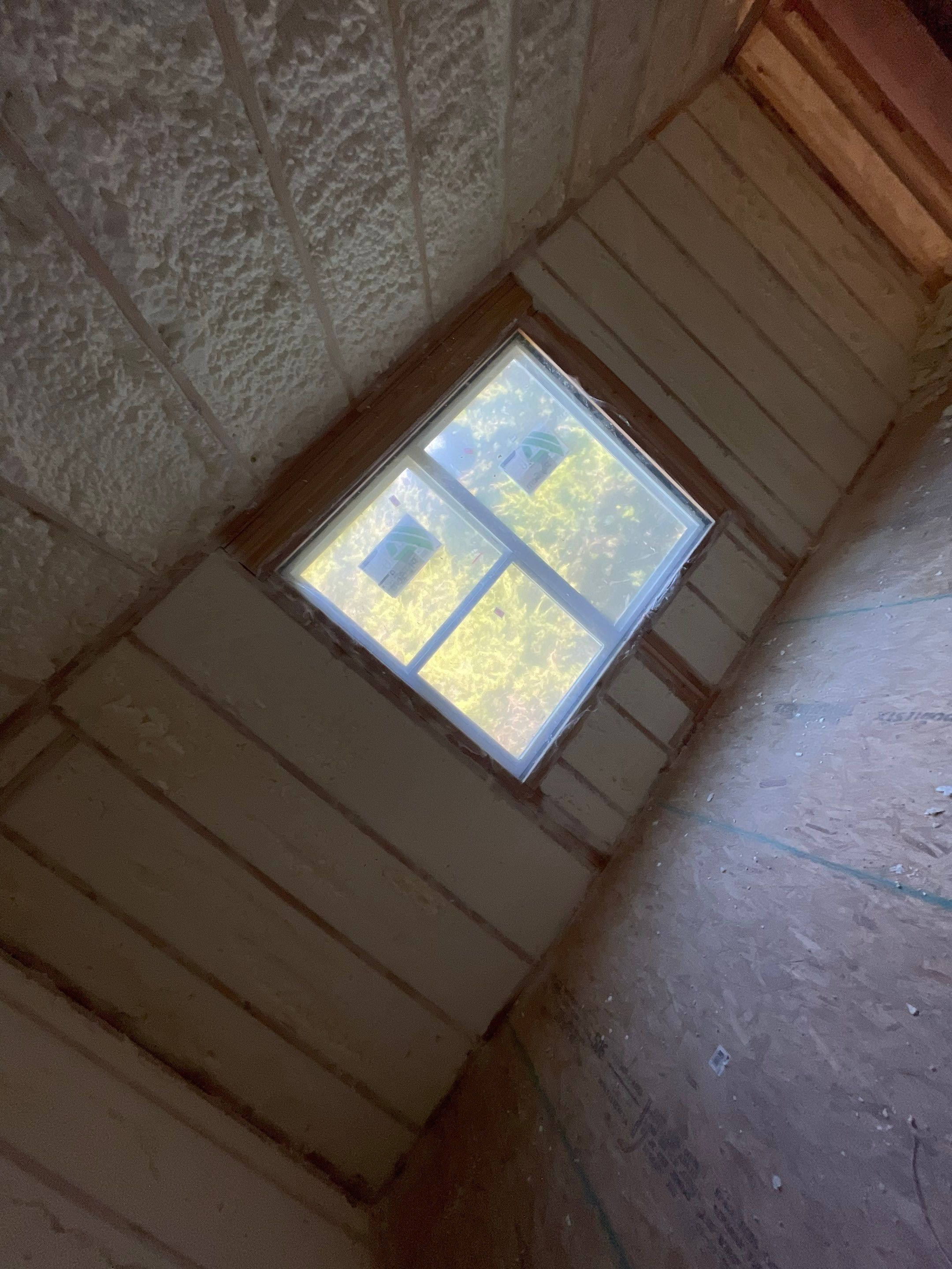 Spray Foam on this tiny house addition  by Apex Insulation Solutions