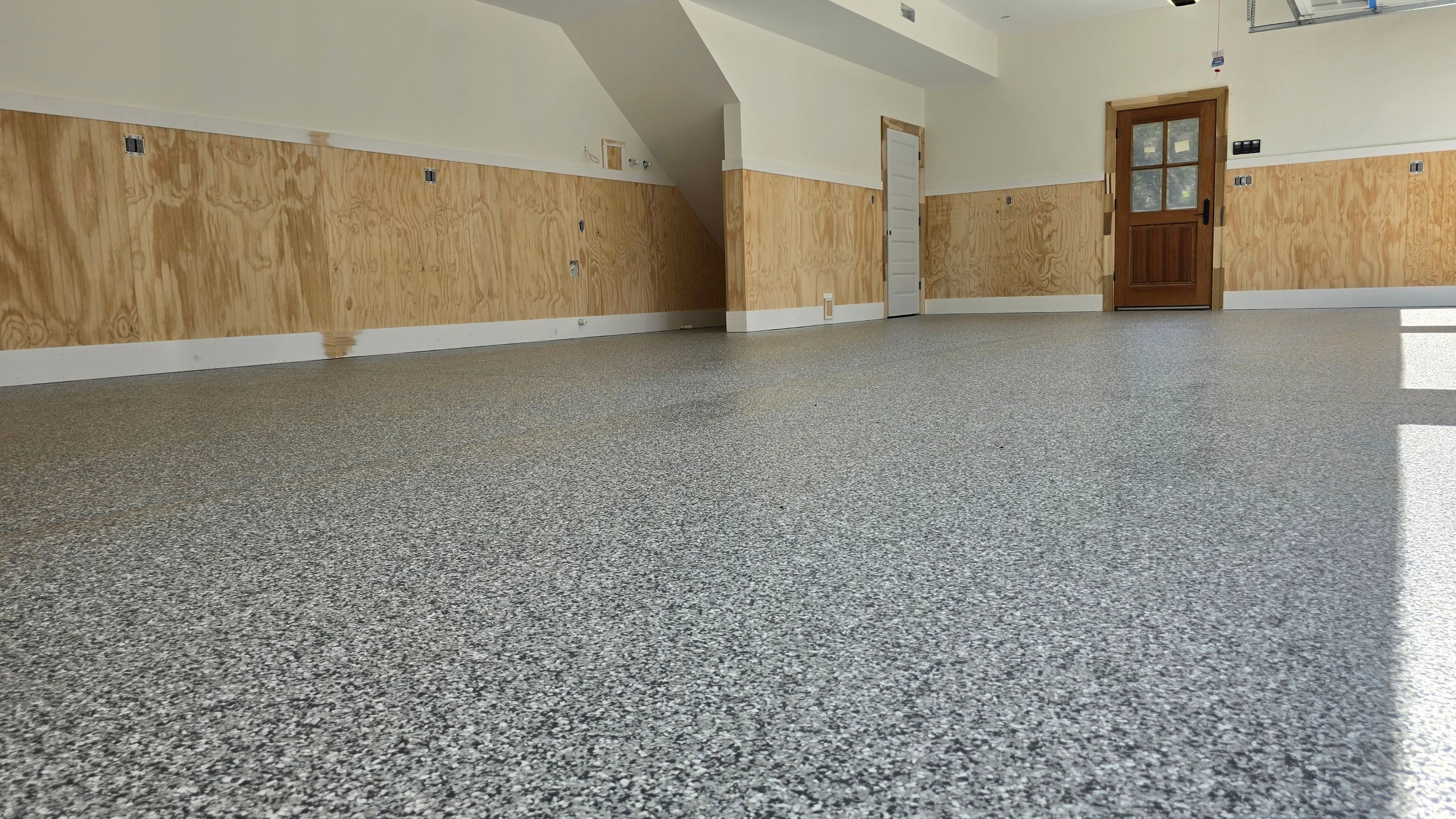 Garage using Gravel by Elite Floor Solutions