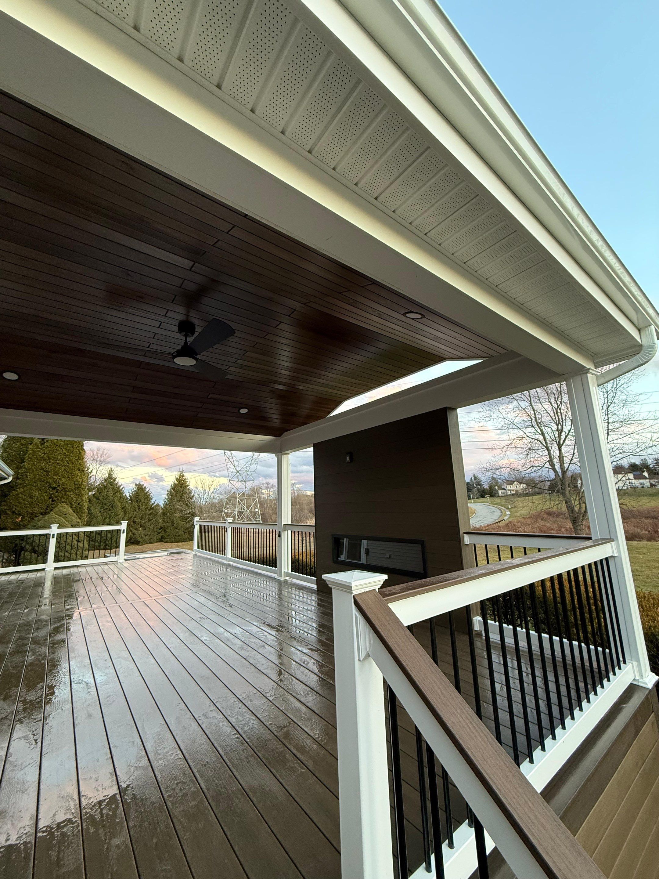 New Deck With a Roof and TV Mount in Raritan, New Jersey by deck guardian
