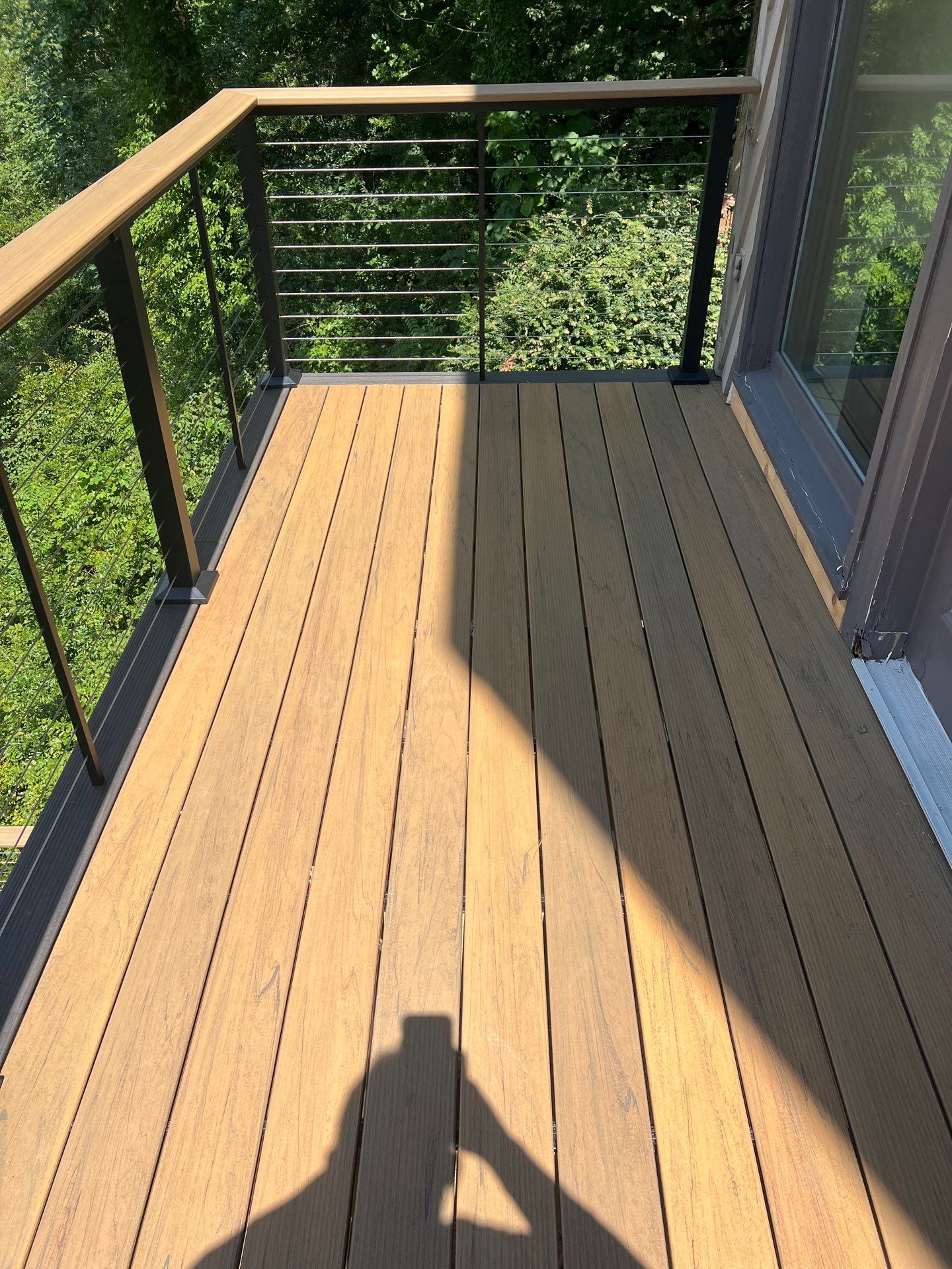 TimberTech Deck Replacement with Metal Cable Railing in Atlanta, GA by Nelson Exteriors