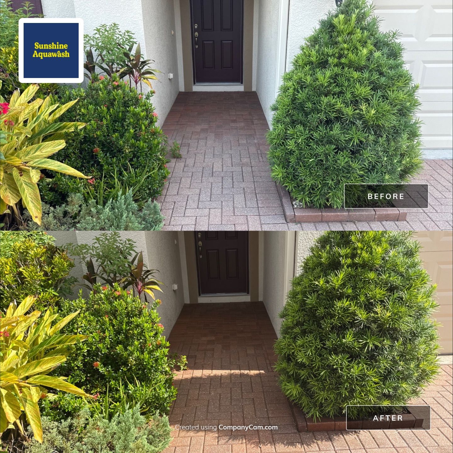 Paver Driveway & Sidewalk Cleaning – Oakleaf Hammock, Ellenton, FL by Sunshine AquaWash