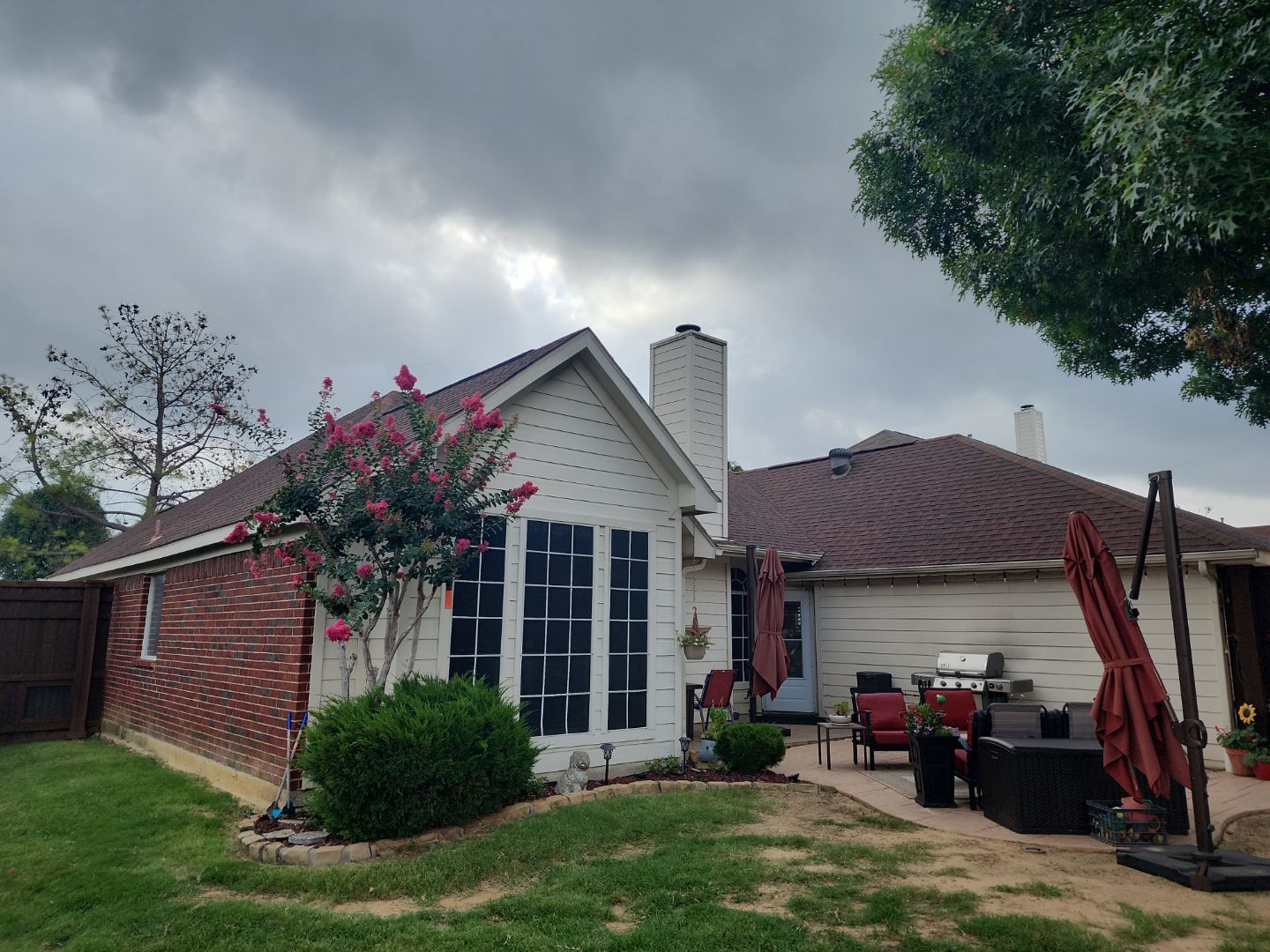 Exterior Makeover Reroof, Gutters and Exterior Paint by Tex-Line Roofing