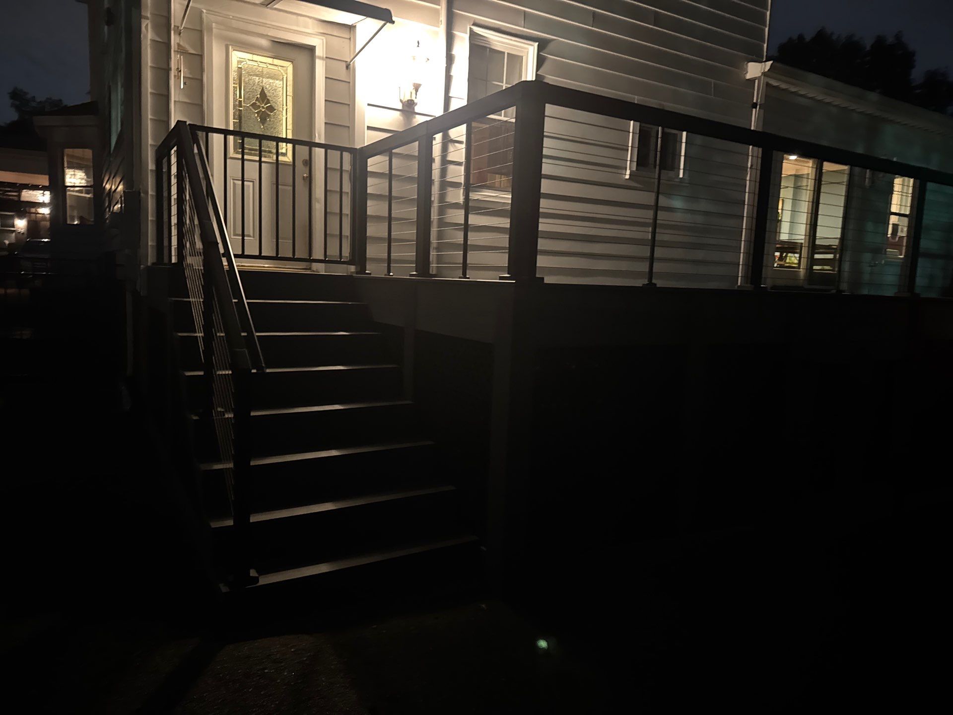 new deck with cable rails in Montclair NJ by deck guardian