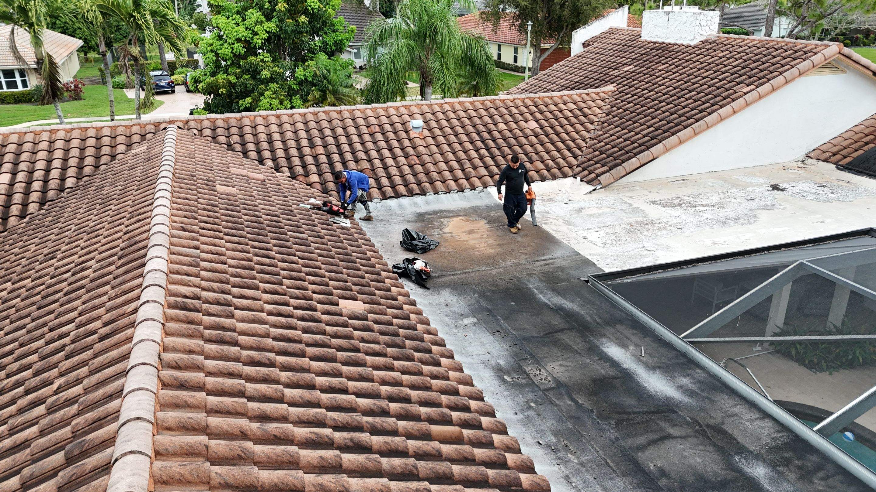Flat Roof and Clay Tile Repair in Boca Raton by Aastro Roofing