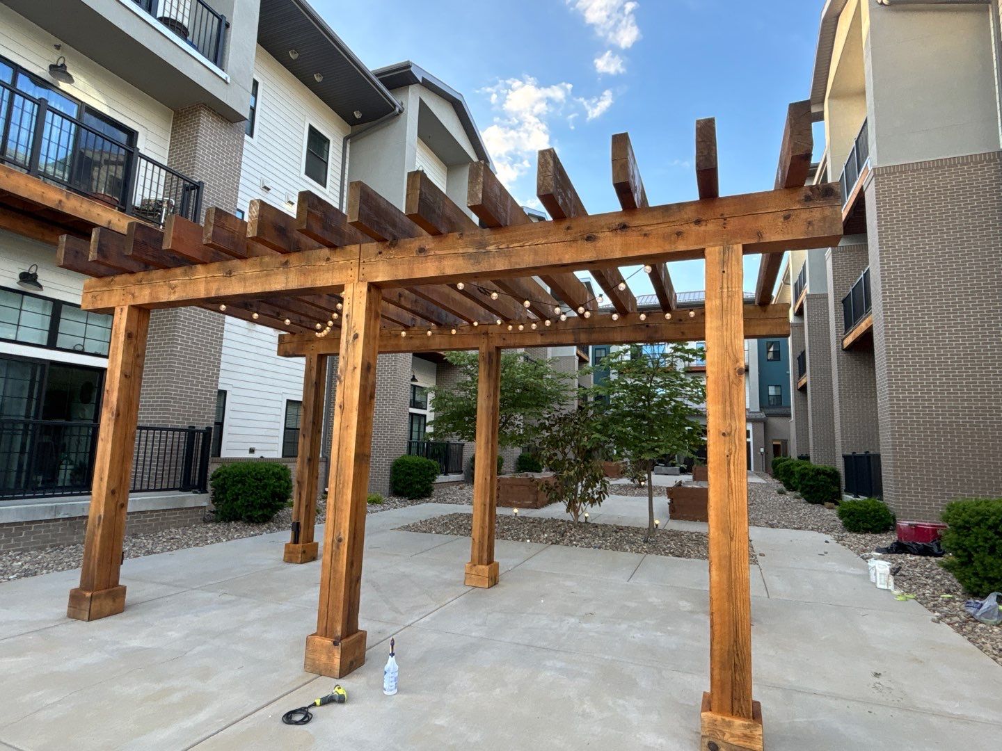 Large Commercial Wood Refresh by Cougar Painting