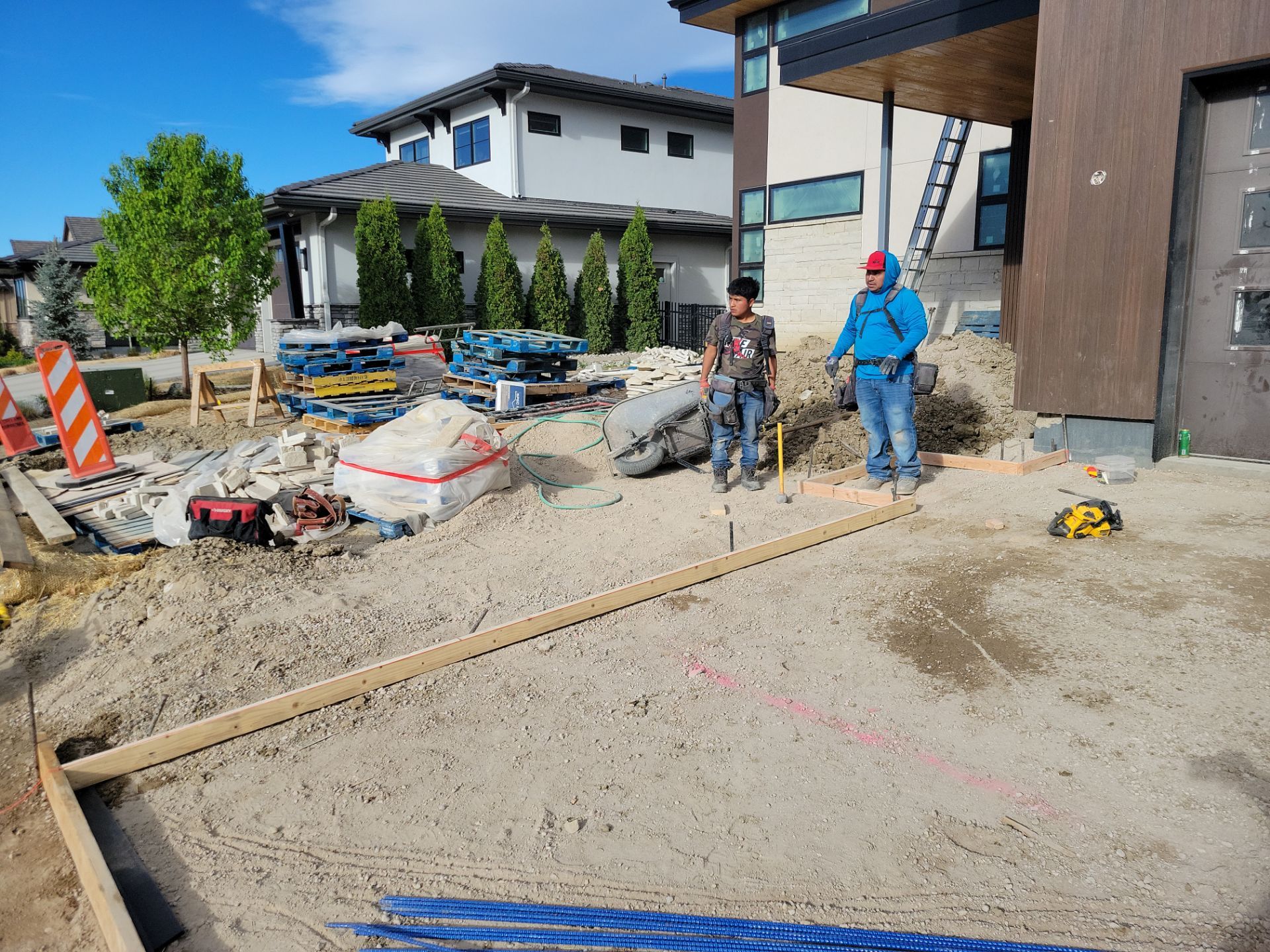 Stamped Concrete Patio and Custom Walkway Installation in Berthoud, Colorado by Center Line Concrete