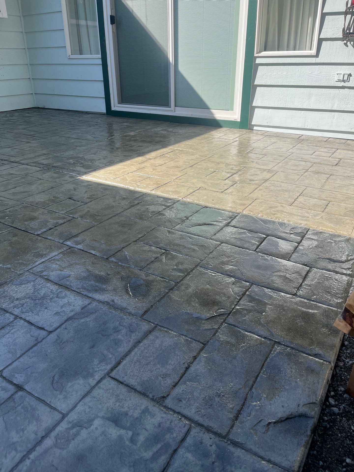 Stamped Concrete Patio and Driveway | Edmonds  by Jireh Asphalt & Concrete Inc 
