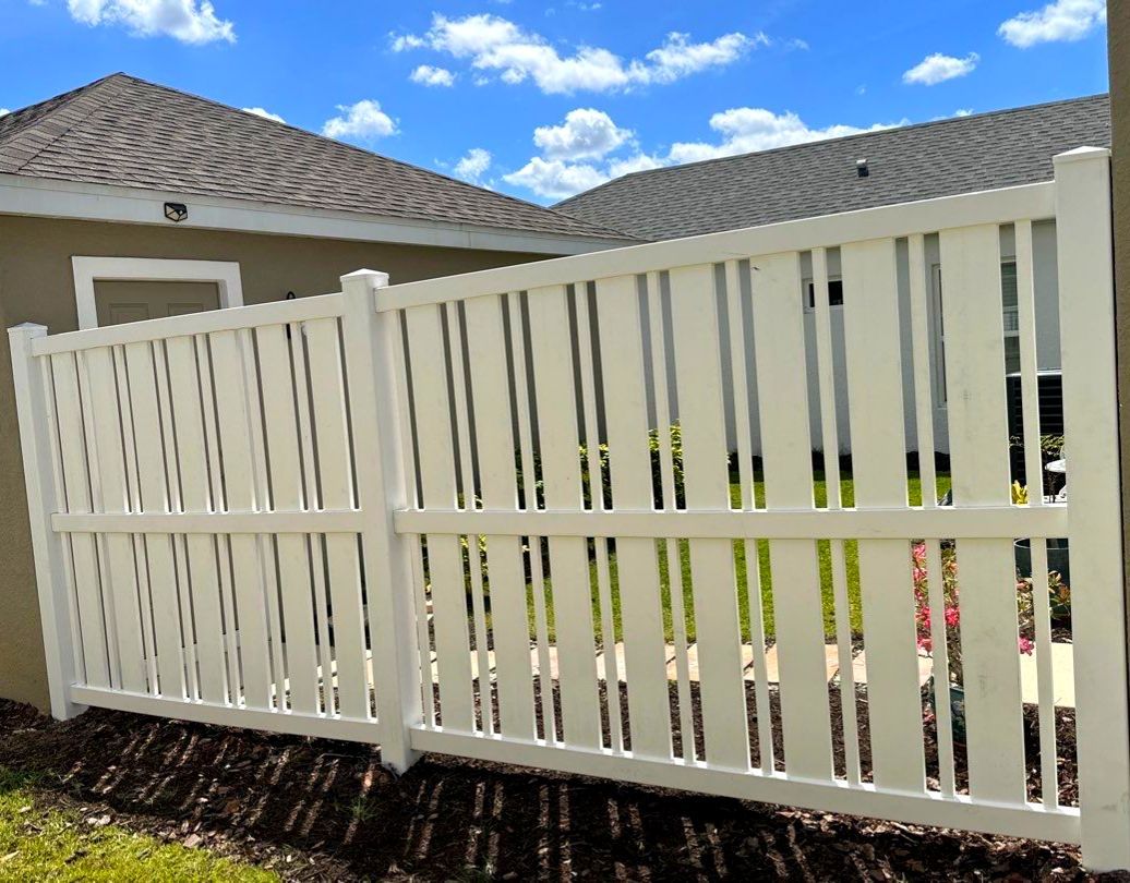 Vinyl Semi Privacy Installation using Vinyl Semi Privacy by Asap fence and gates, LLC