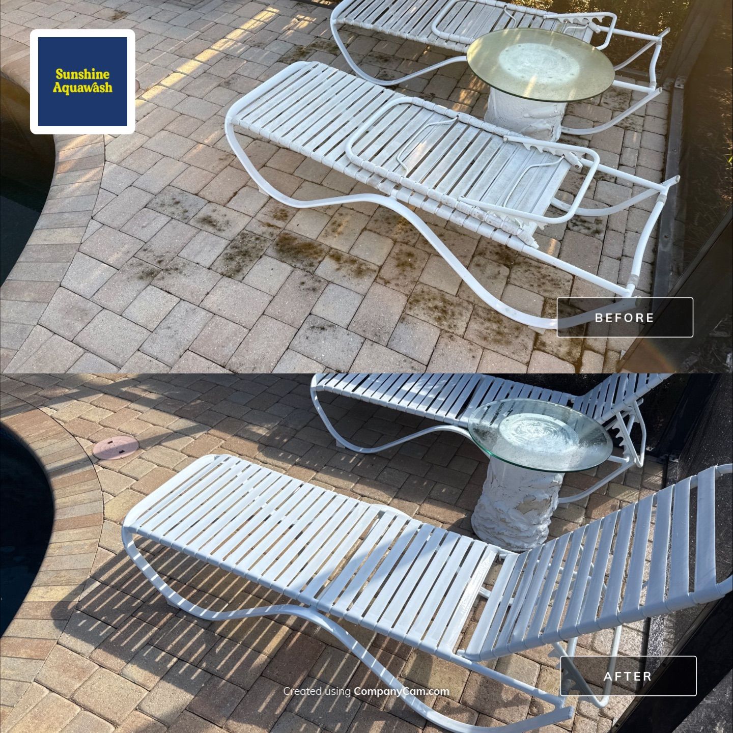 Paver Driveway, Pool Deck, Outdoor Furniture & Culvert Cleaning in Winding River Community, Bradenton, FL | Sunshine AquaWash by Sunshine AquaWash