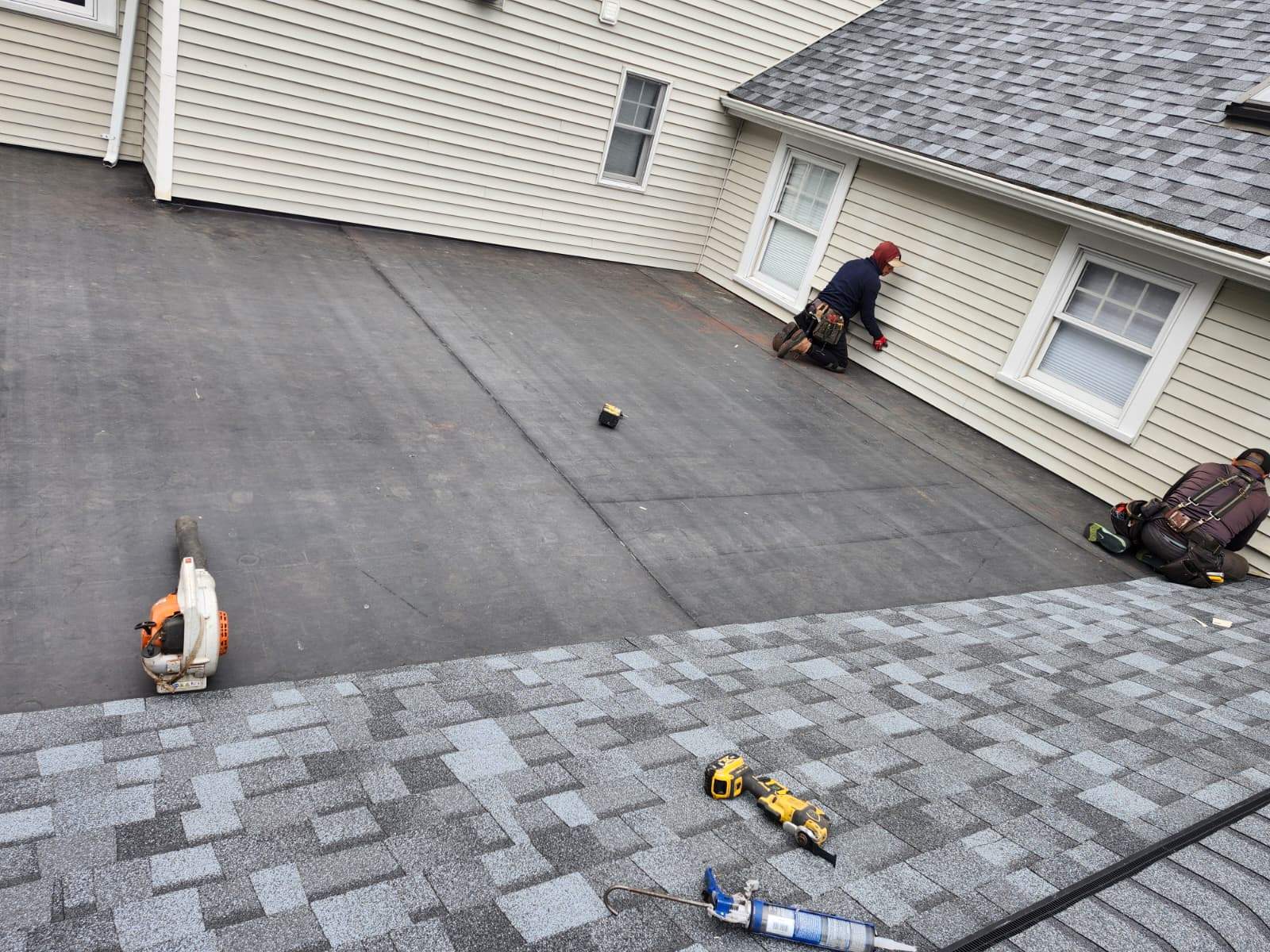 Flat Roof EPDM Replacement by Mighty Dog Roofing of Greater Middlesex County