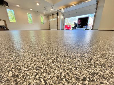 Gravel Flake Garage Floor 
