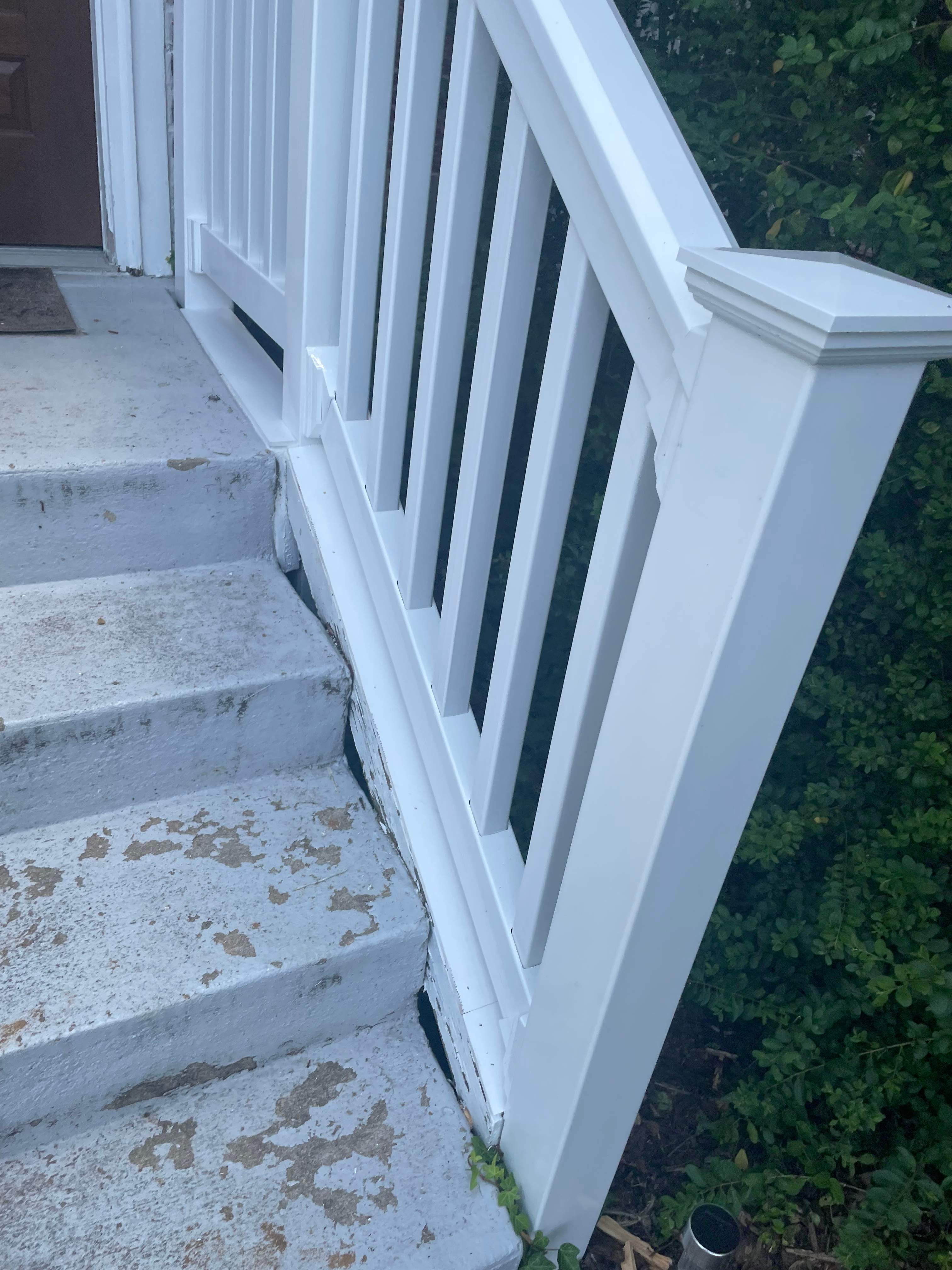 Deck resurfacing, railing replacement and concrete resurfacing by Fairfax Contractors, LLC