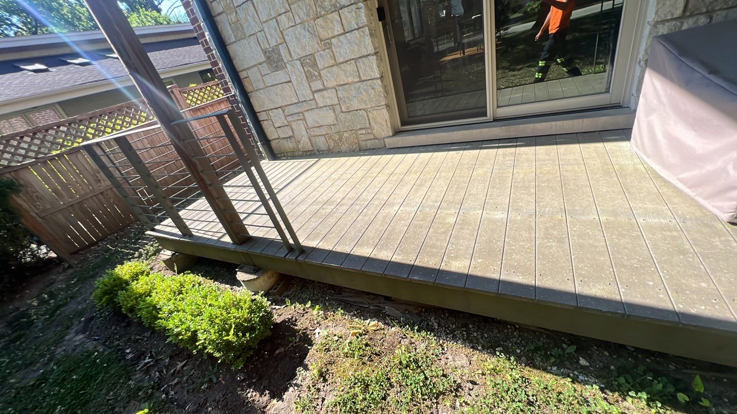 Highland Park, IL Bluestone, concrete,  Trex deck cleaning by Northern Power Washing LLC.