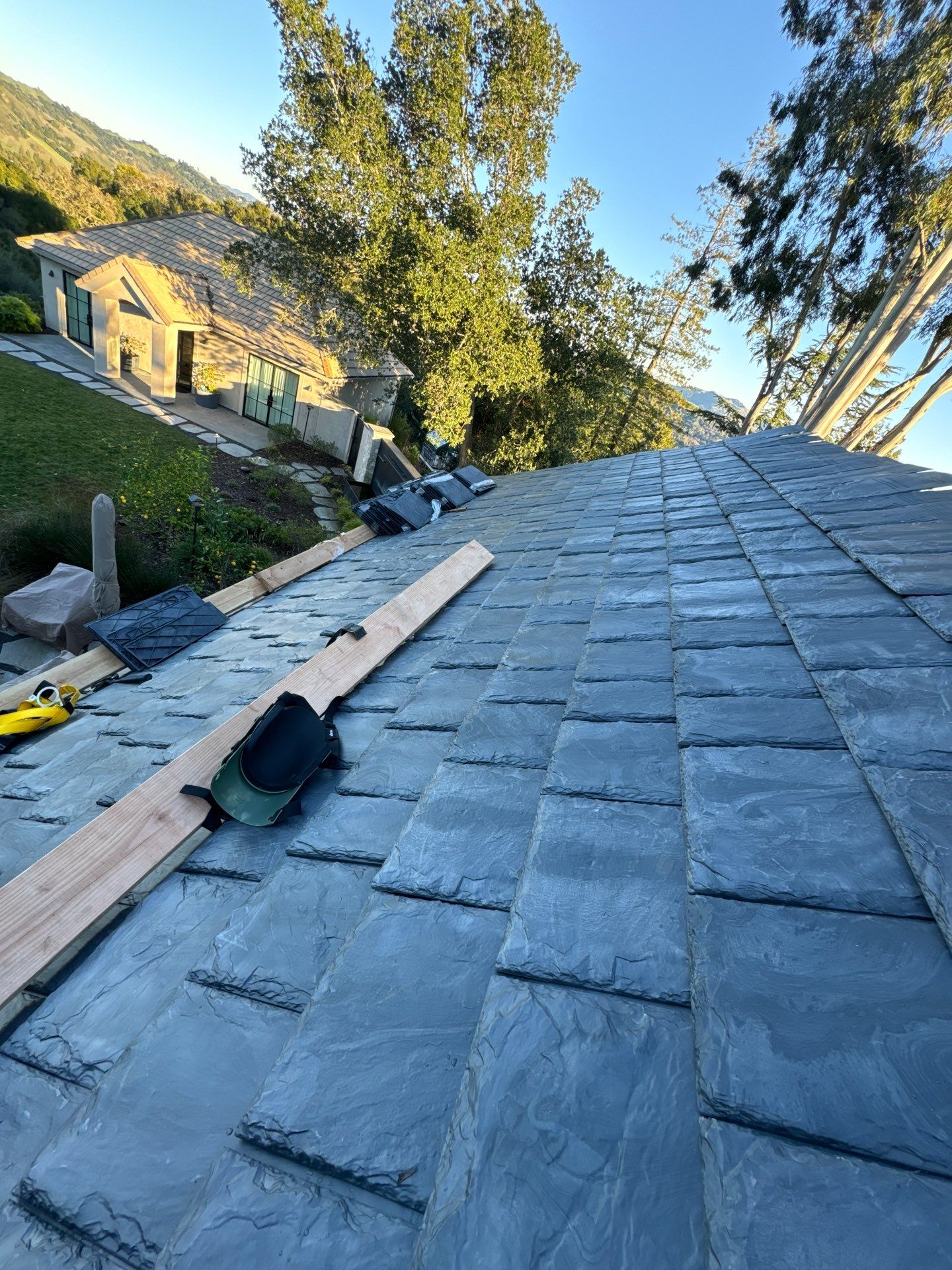 Residential Roofing Installation using Slate by Acker Roofing