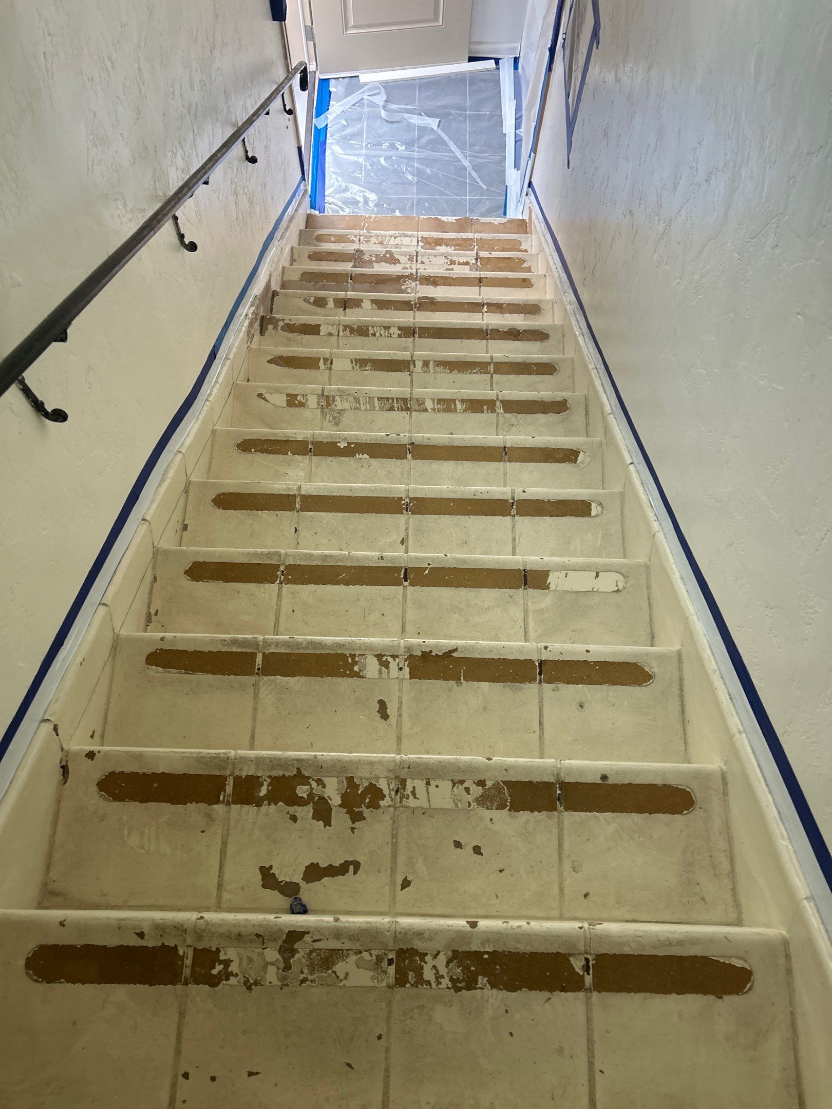 Sandblasting Paint Off Interior Staircase In Los Angeles, CA by La Power Washing Inc